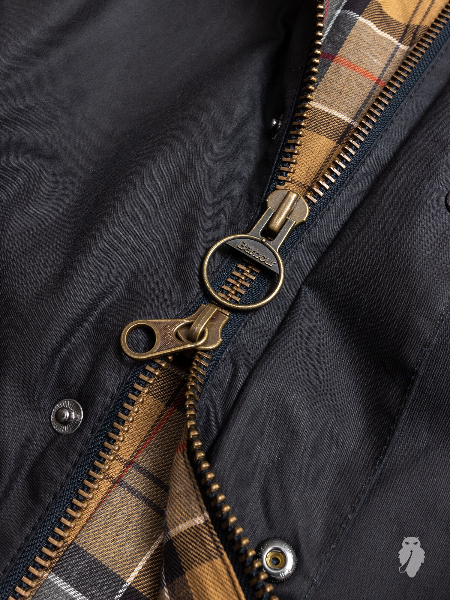 "Ashby" Wax Jacket in Navy - Image 11