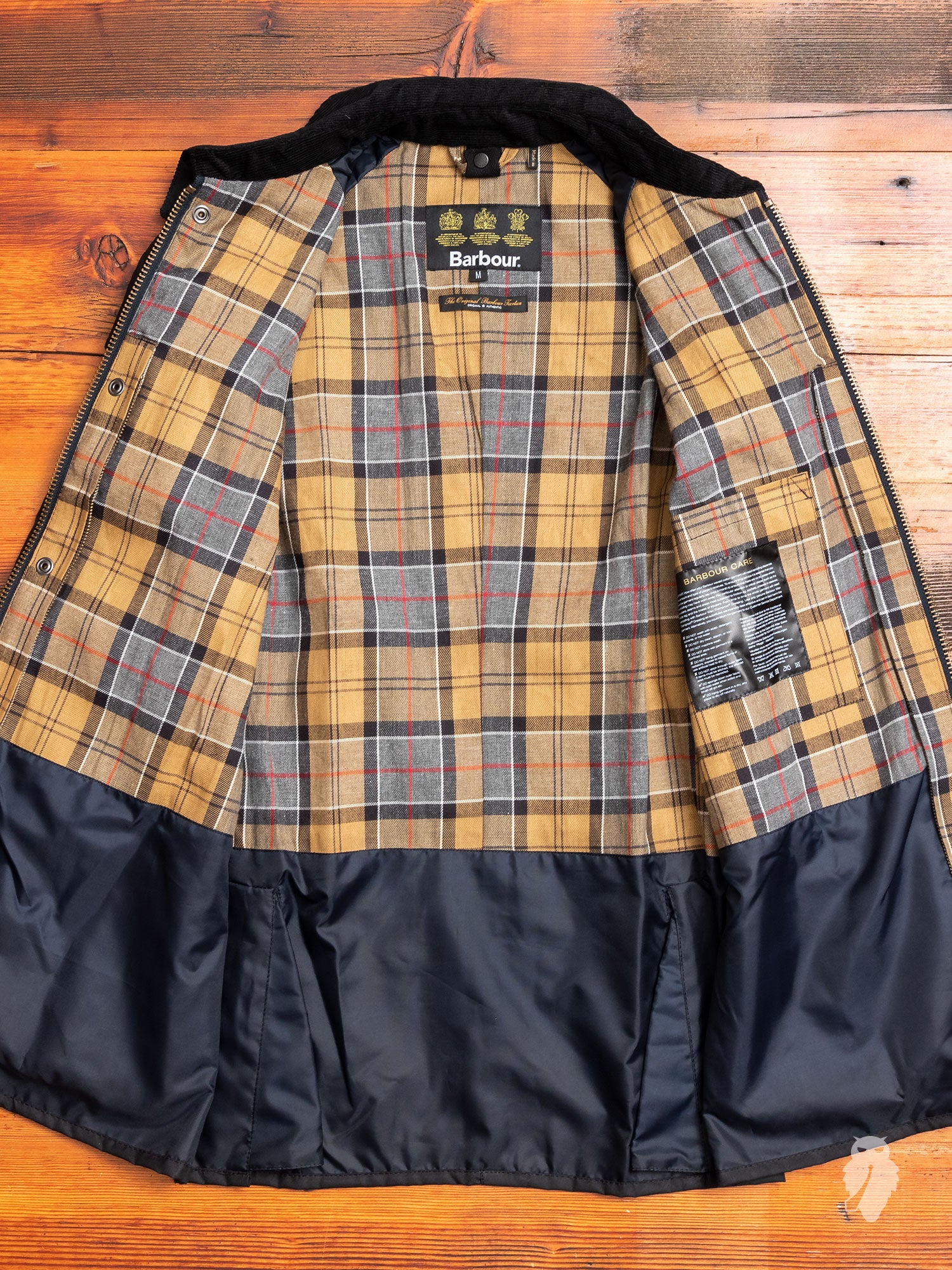 "Ashby" Wax Jacket in Navy - Image 12