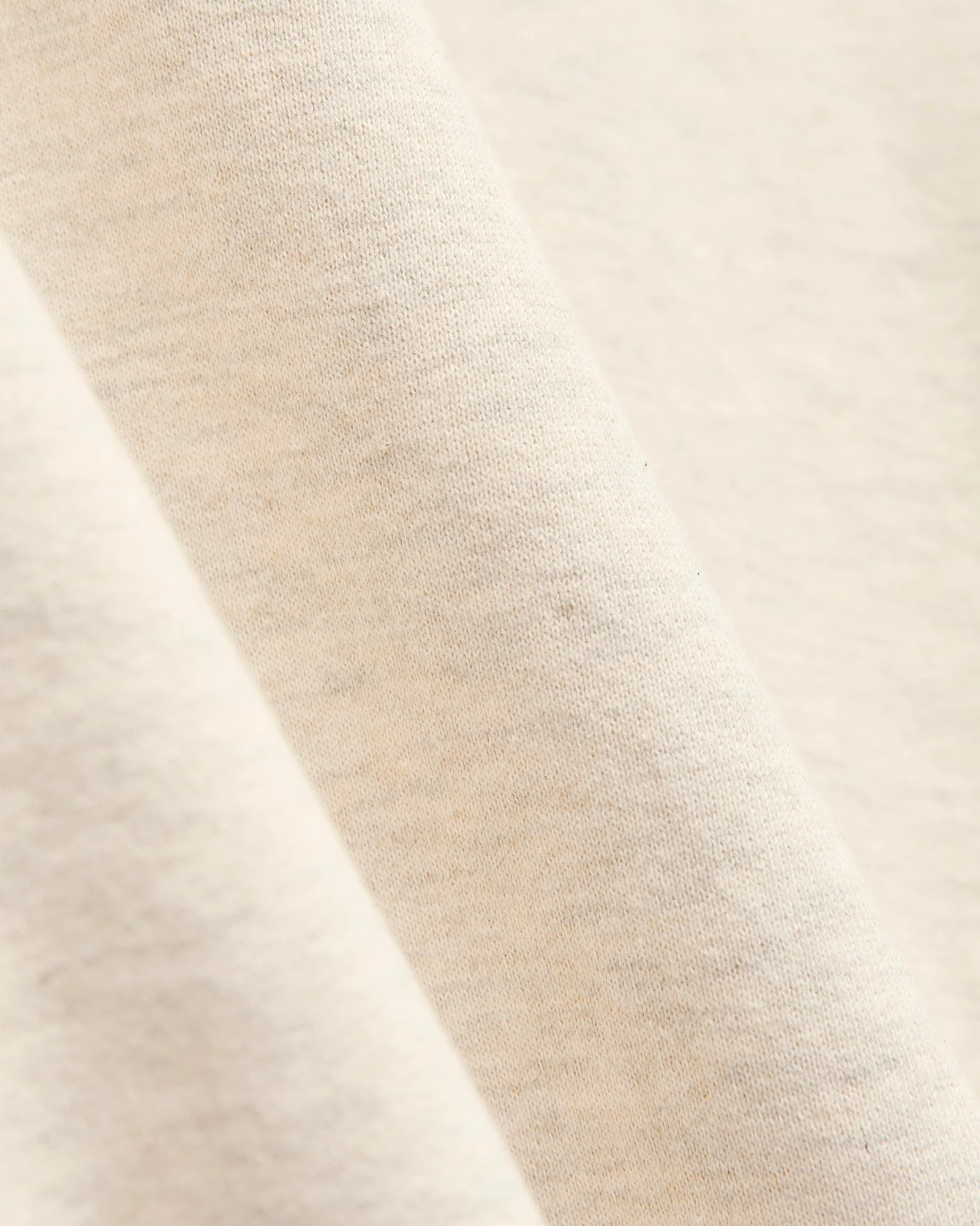 Azuma-Knit Fleece Crewneck Sweater in Oatmeal - Image 6