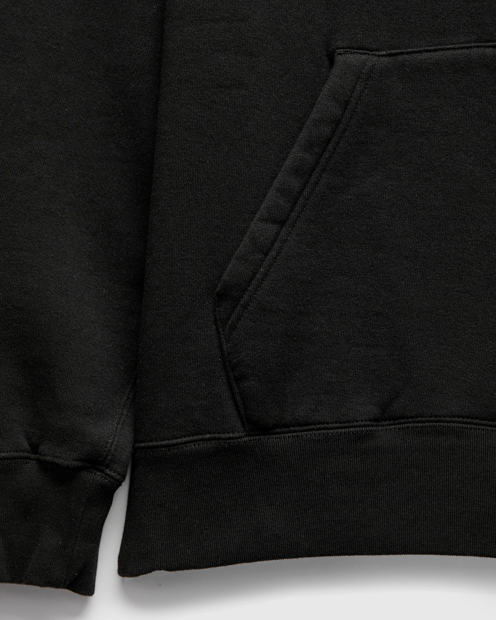 Azuma-Knit Fleece Pullover Hoodie in Black - Image 4