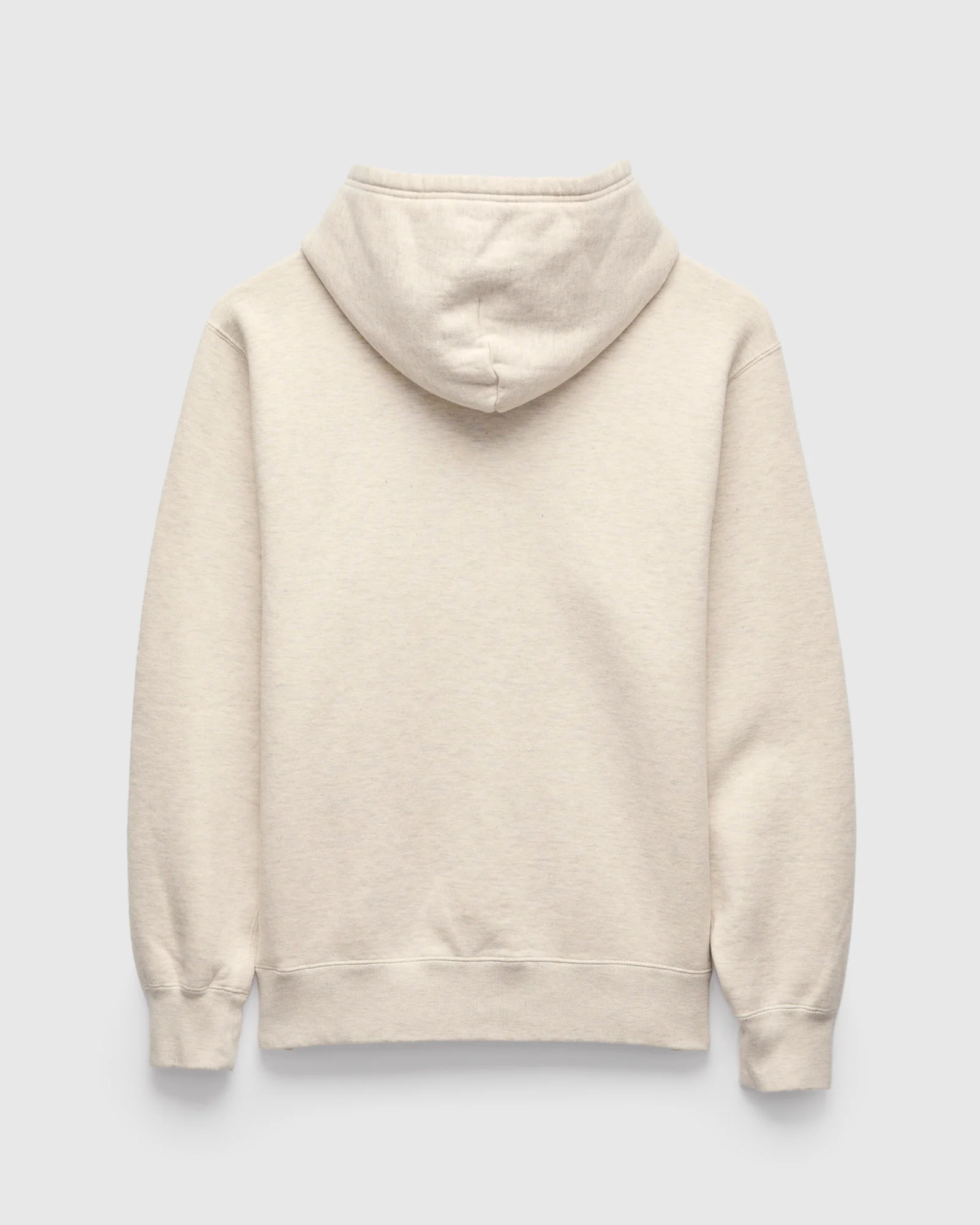 Azuma-Knit Fleece Pullover Hoodie in Oatmeal - Image 2