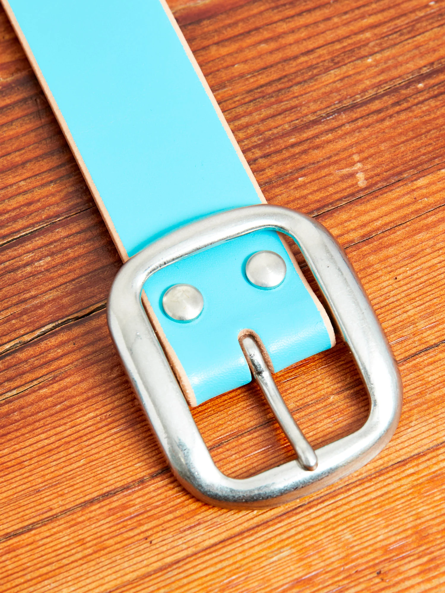 B-87 Leather Belt in Emerald - Image 3