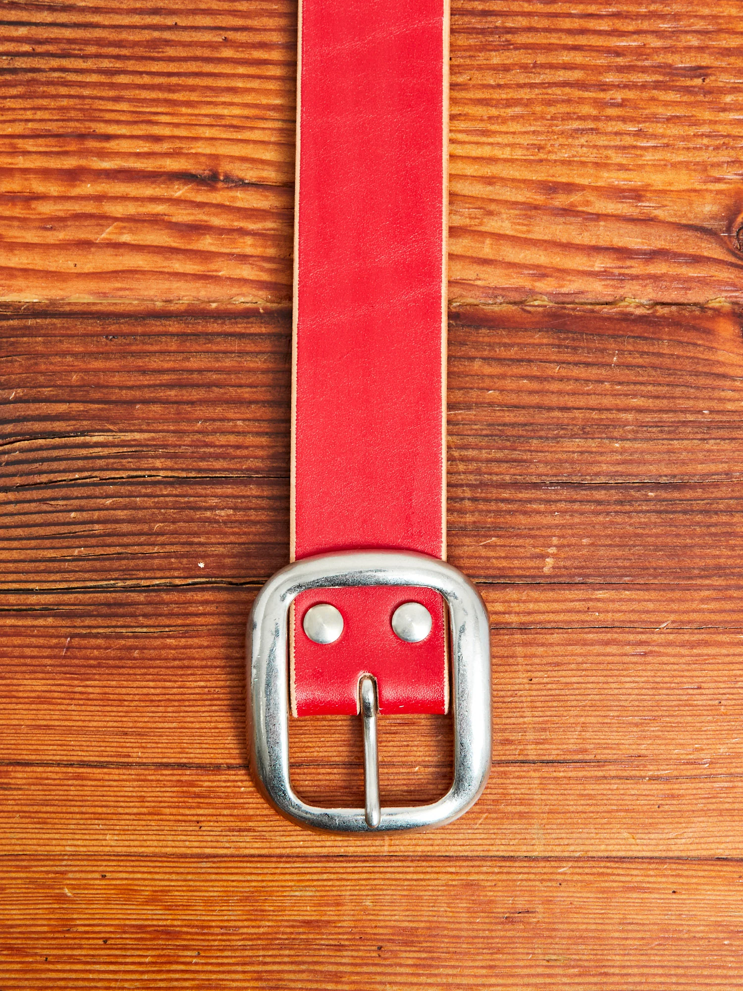 B-87 Leather Belt in Red - Image 2