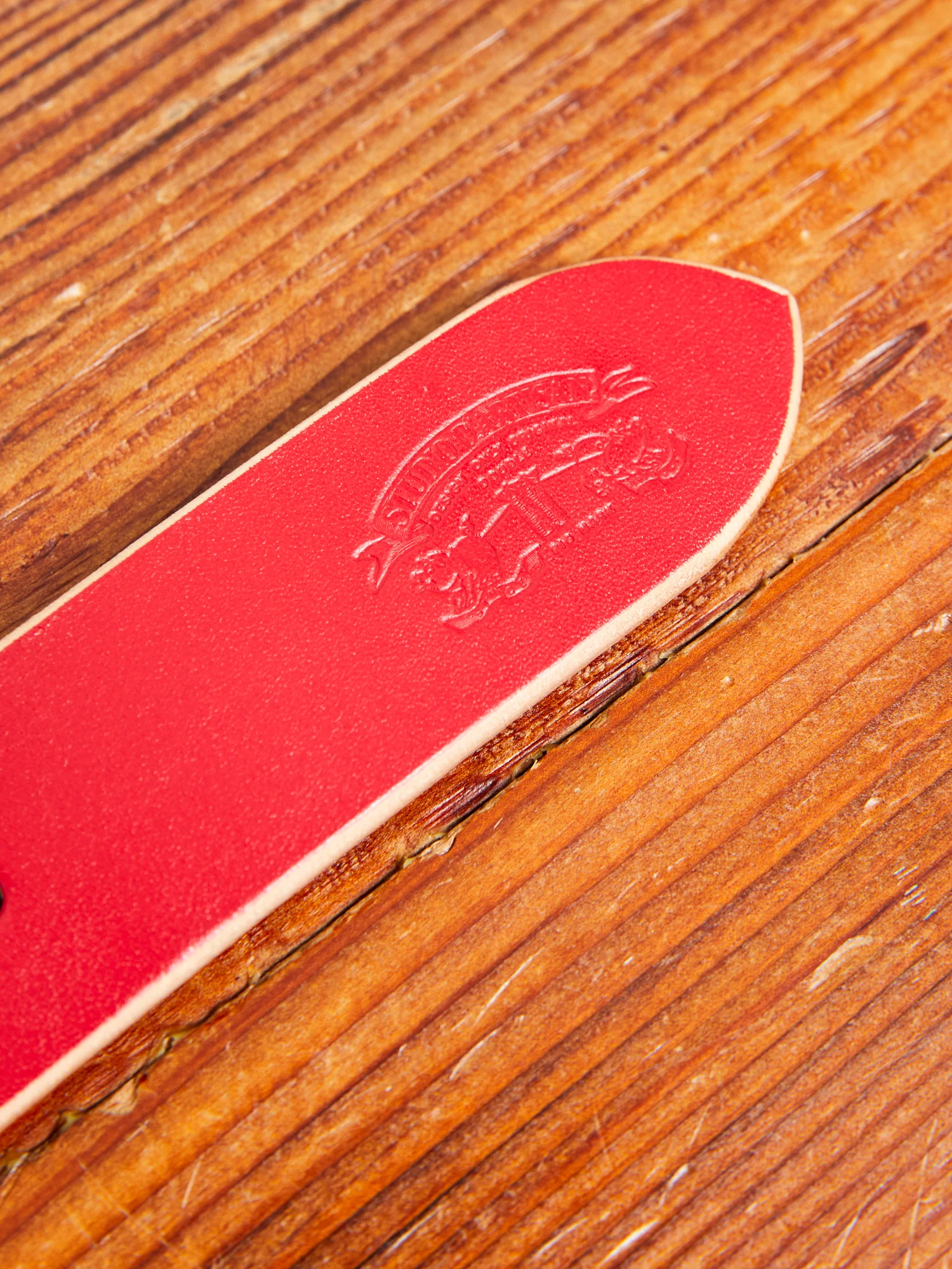 B-87 Leather Belt in Red - Image 6