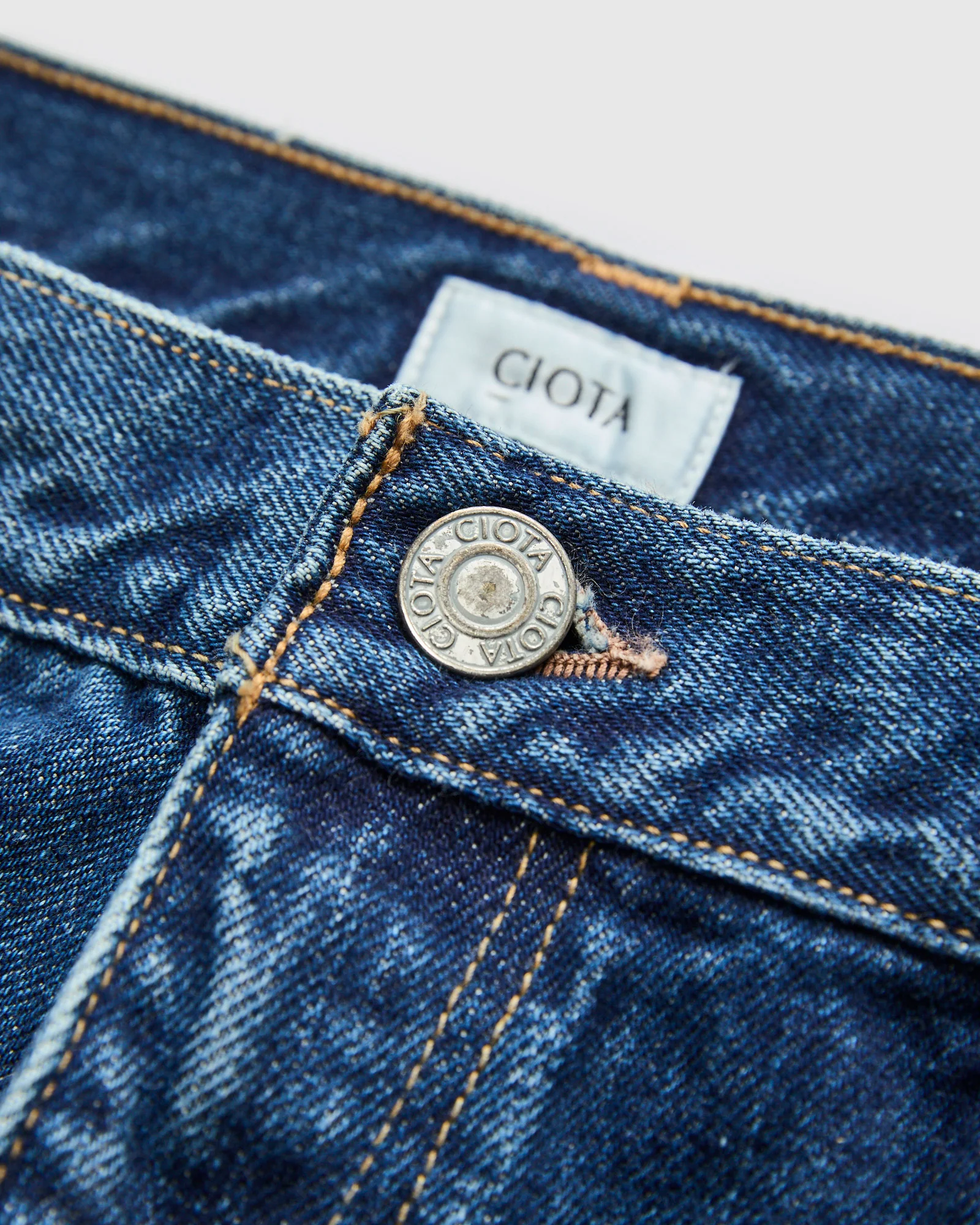 Baggy 5 Pocket Selvedge Denim Pants in Medium Blue - Image 5