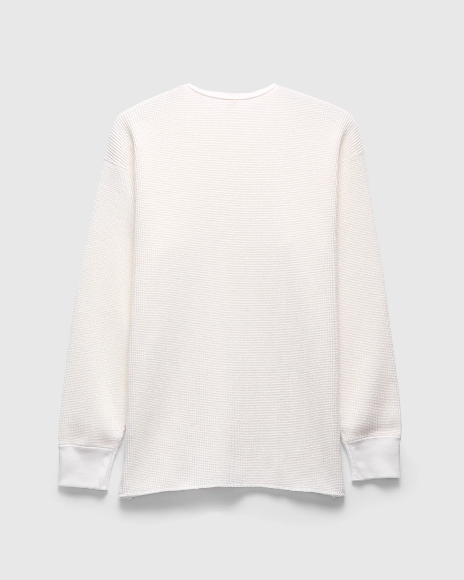 Ball Park Waffle Thermal Shirt in White - Image 4
