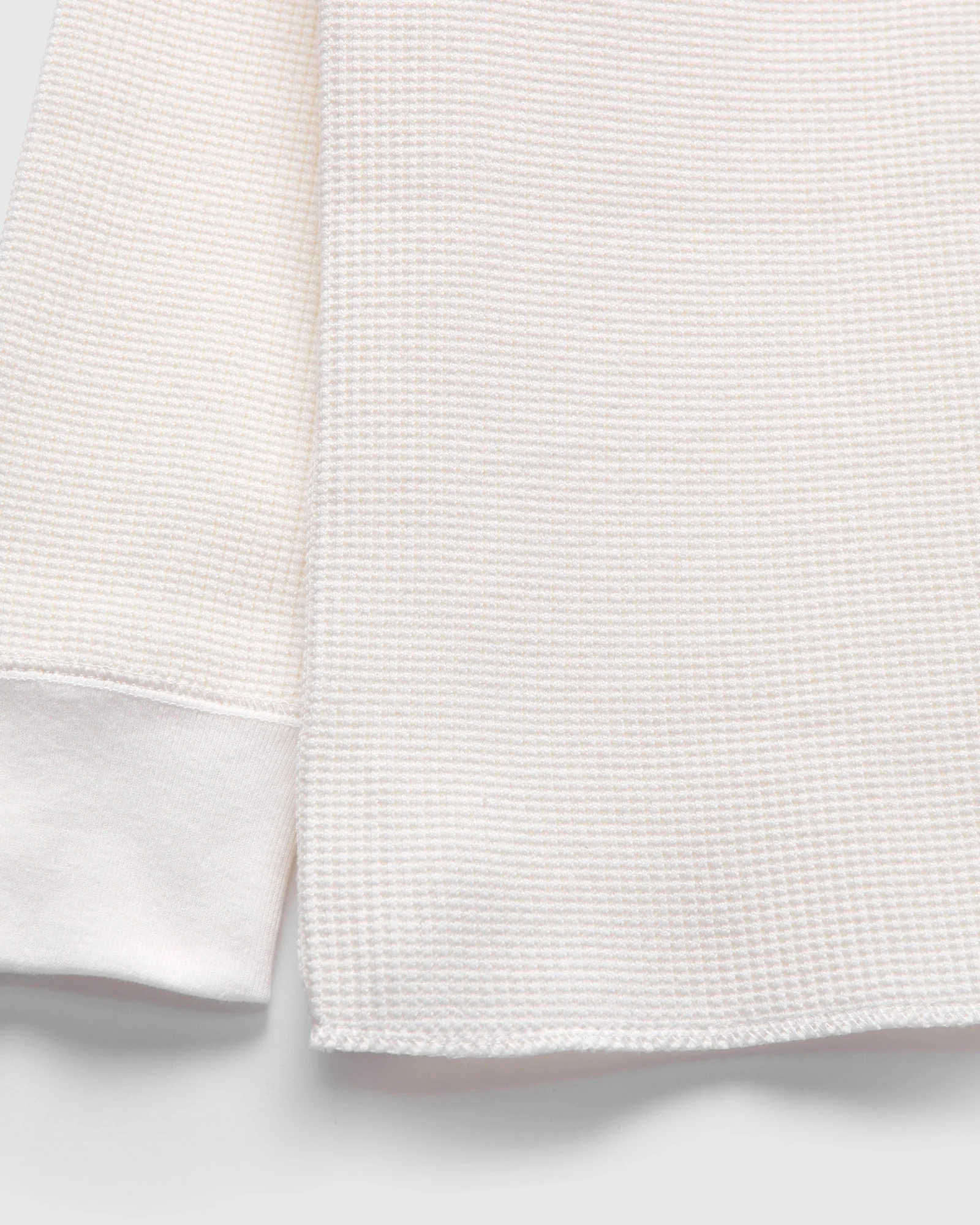Ball Park Waffle Thermal Shirt in White - Image 6