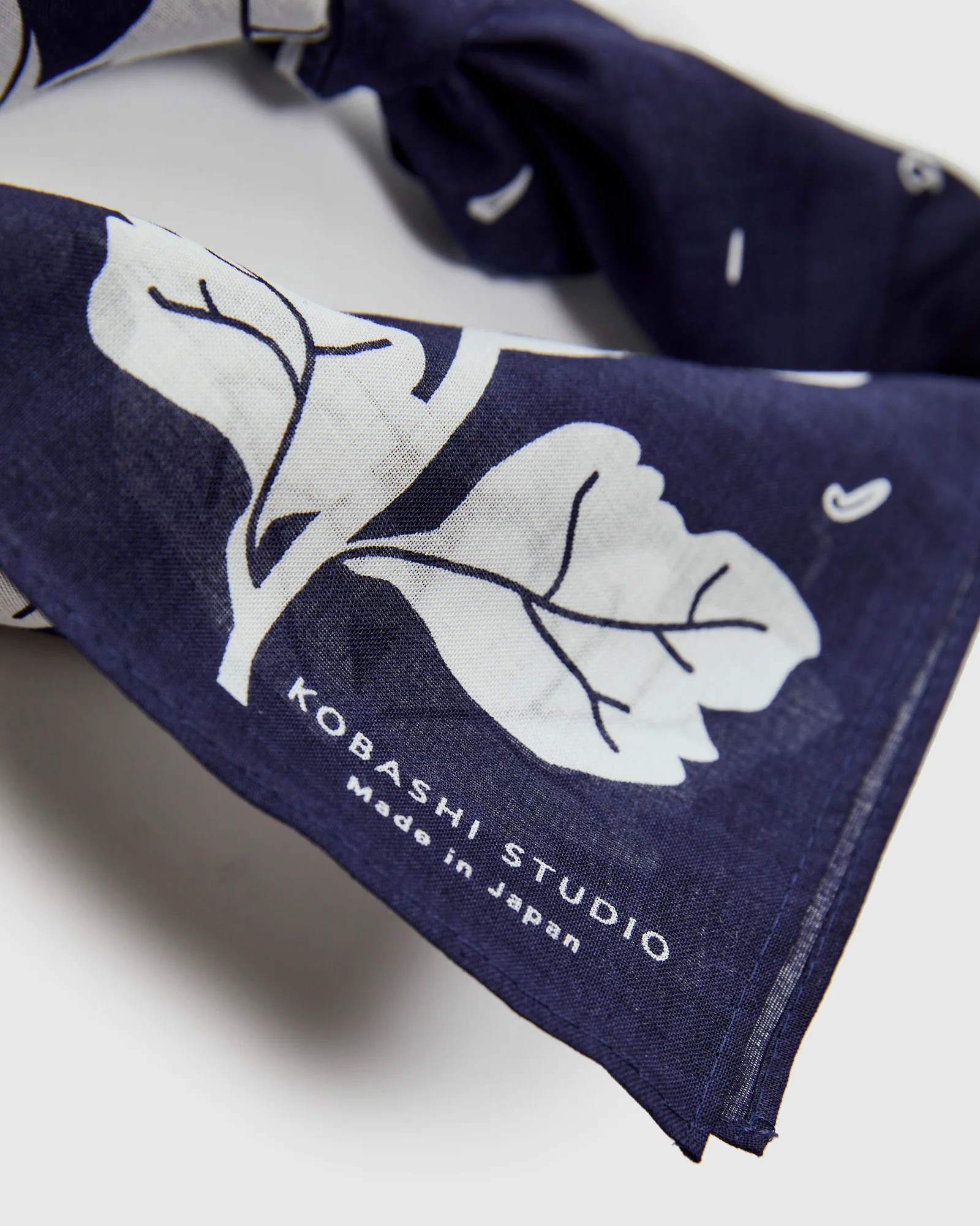 Kikumon Bandana in Navy - Image 3