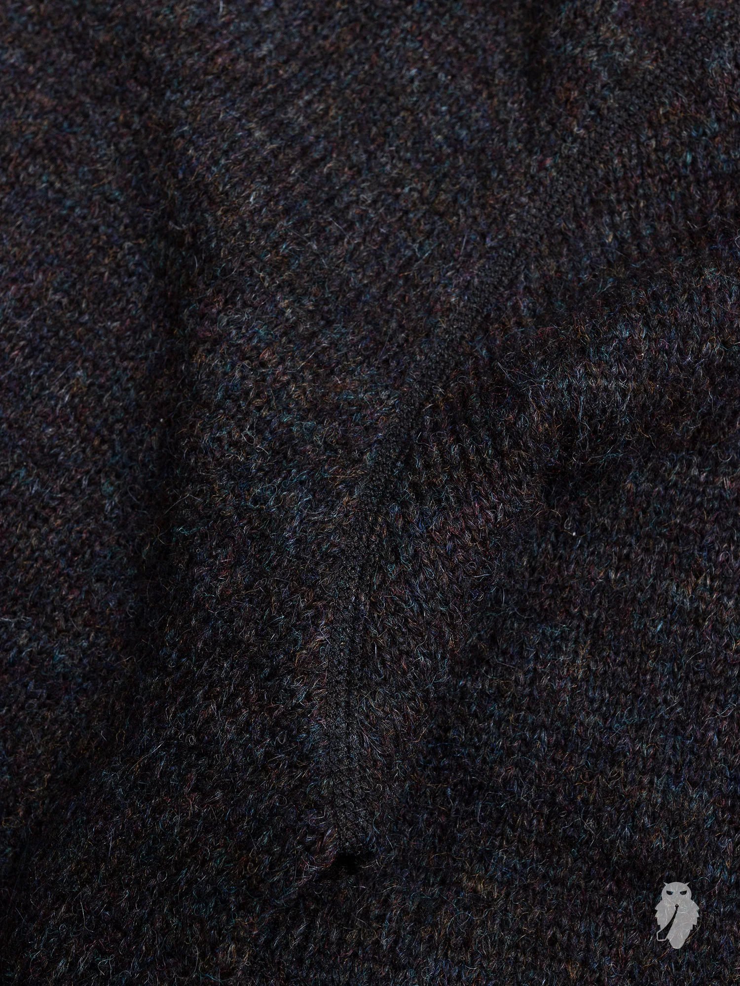 Base Roundneck Sweater in Black Tweed - Image 4