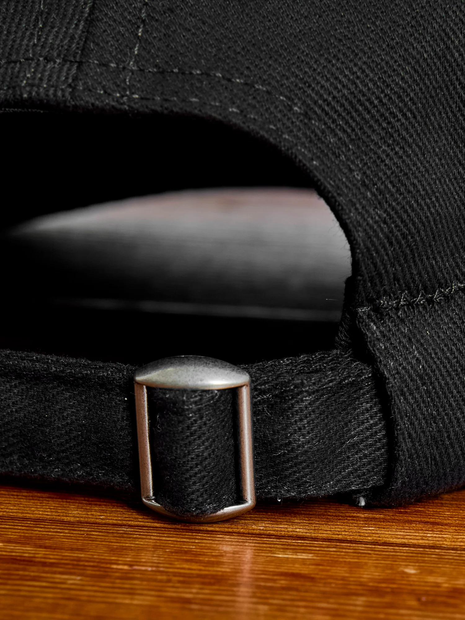 Baseball Hat in Black Denim - Image 4