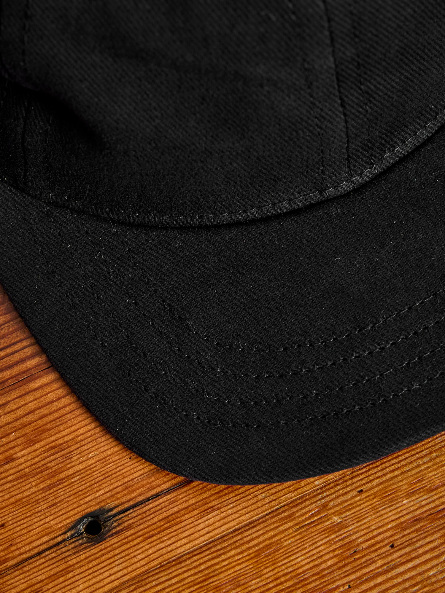 Baseball Hat in Black Denim - Image 5