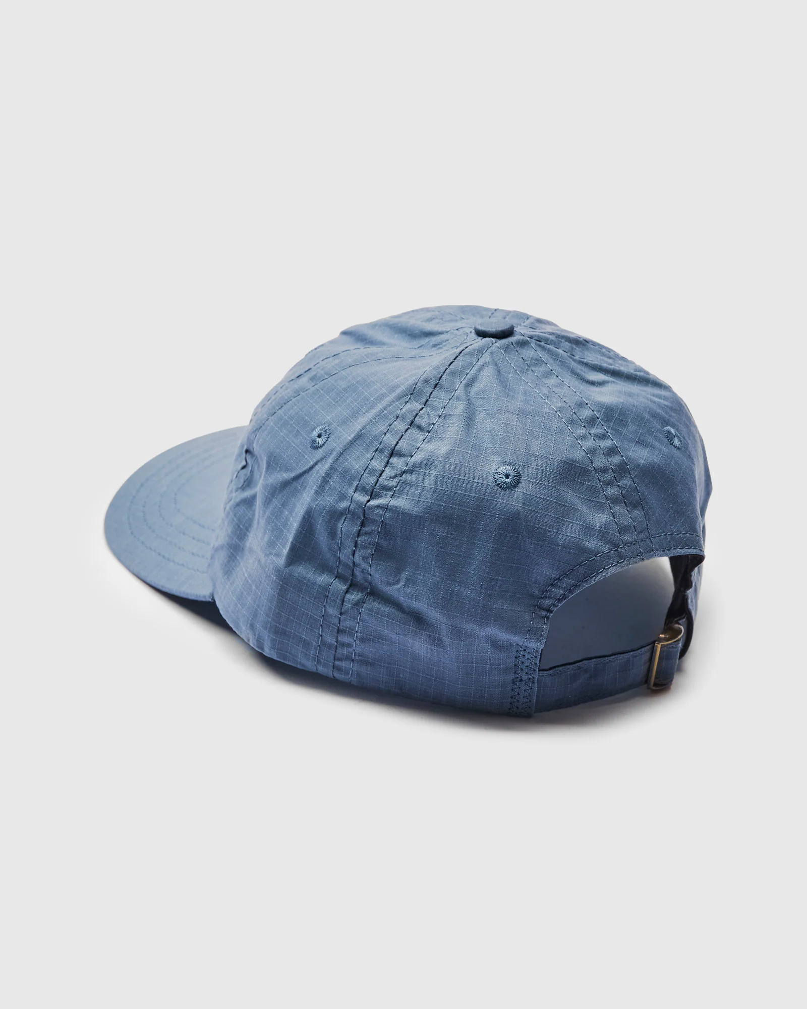 Baseball Hat in Waxed Ripstop Faded Blue - Image 3