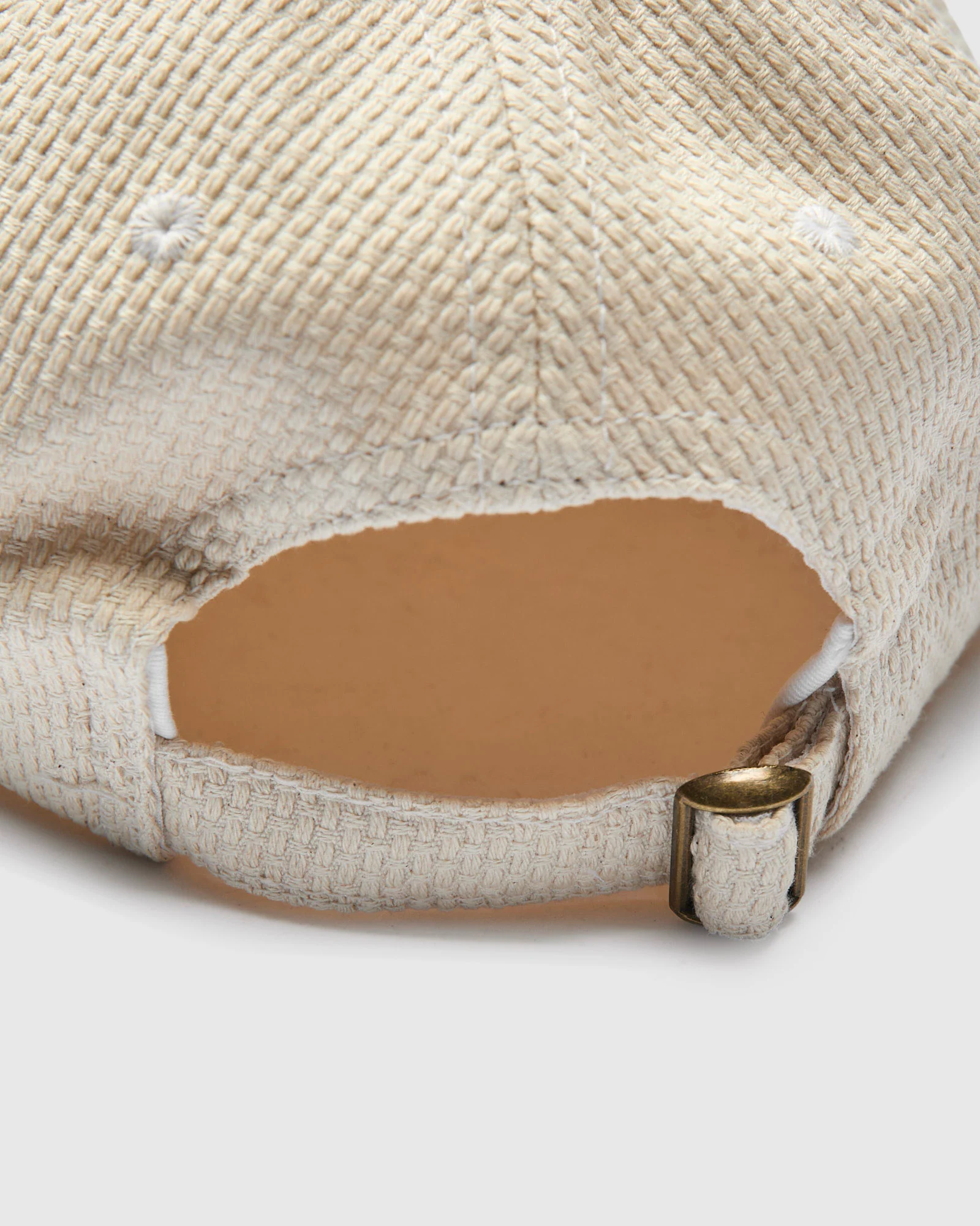 Baseball Hat in Natural Sashiko - Image 4