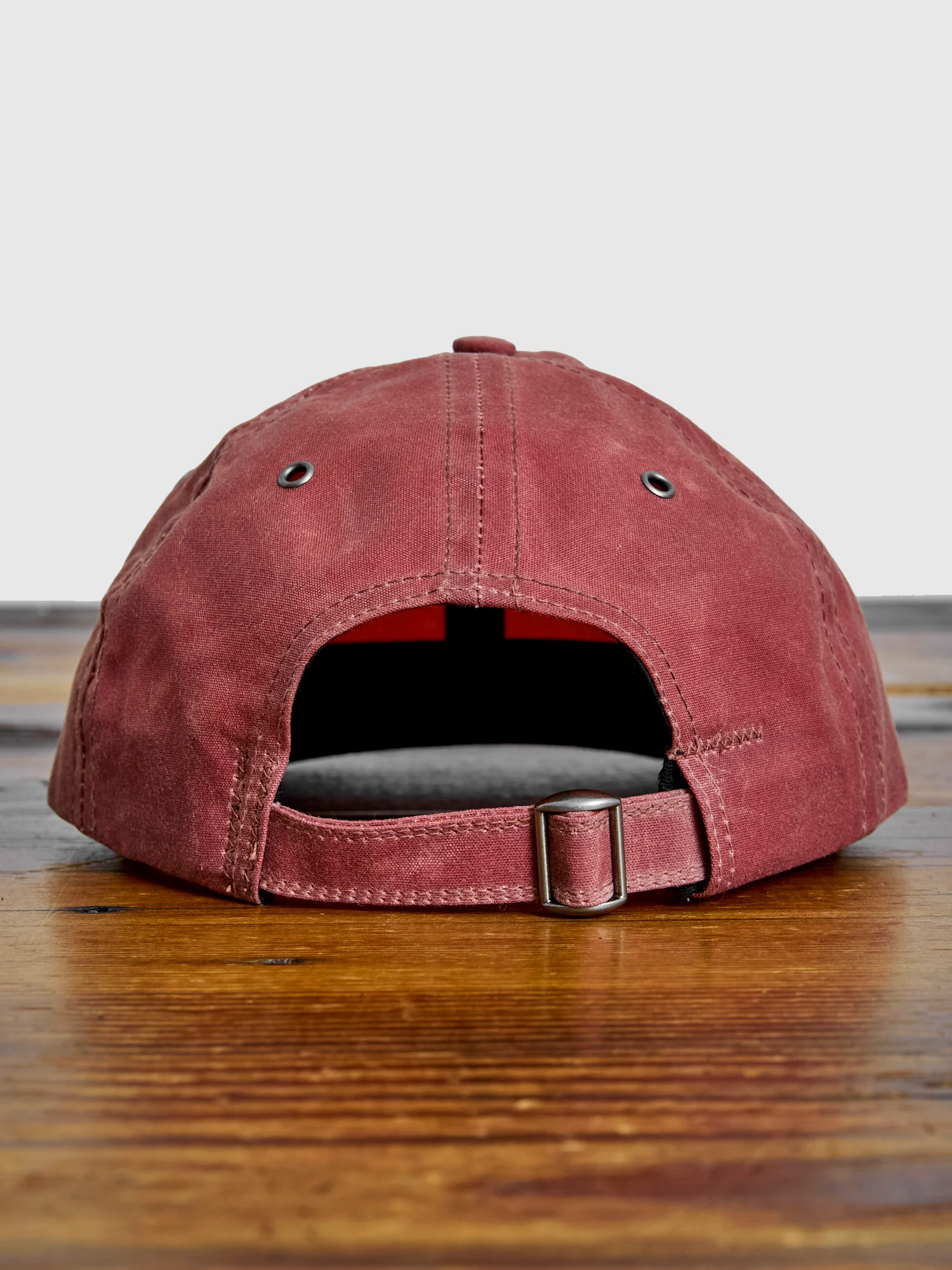 Baseball Hat in Wax Canvas Nautical Red - Image 3