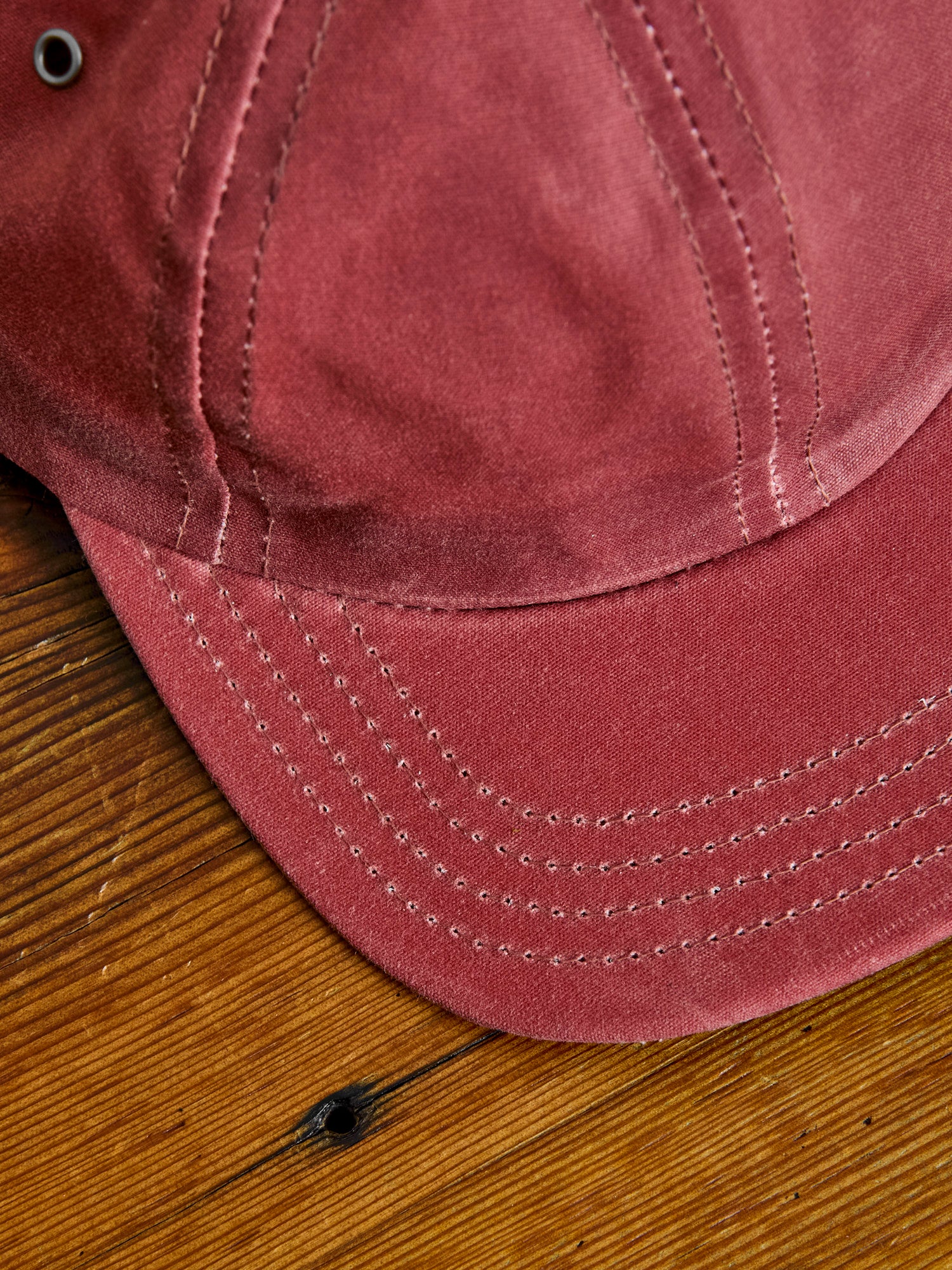 Baseball Hat in Wax Canvas Nautical Red - Image 5