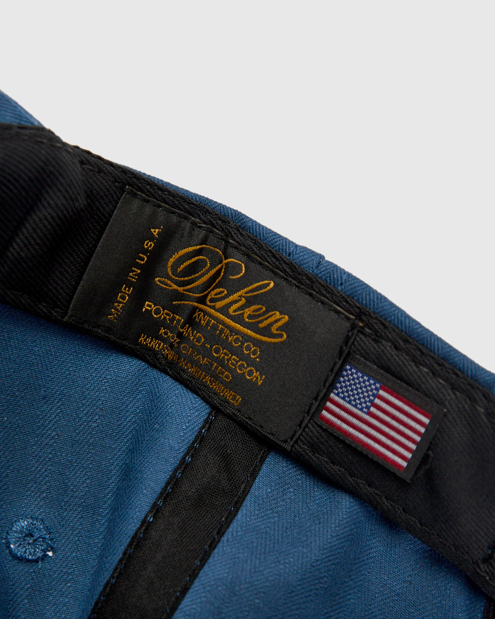 Baseball Hat in Waxed Mock Blue - Image 5