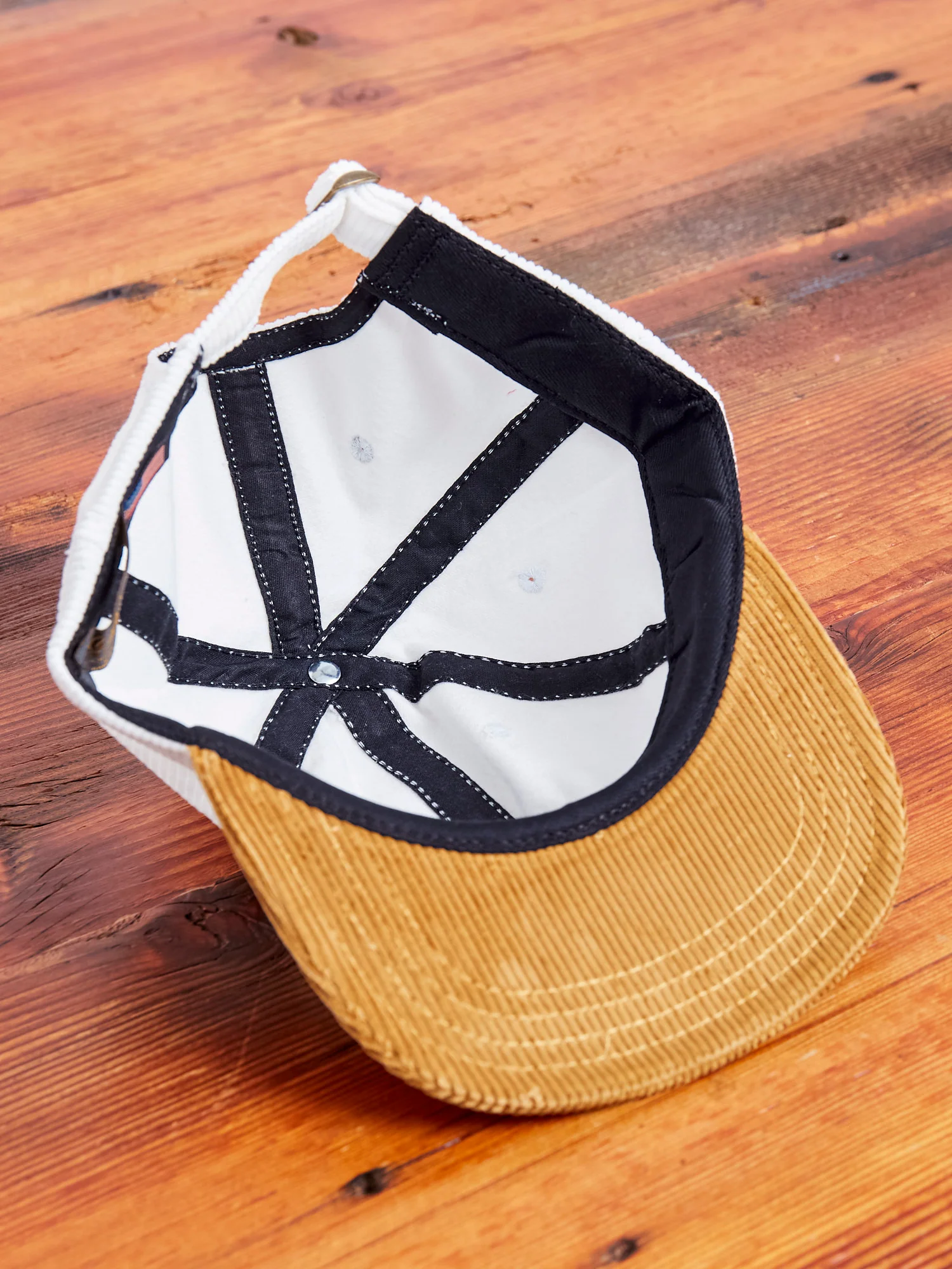 Baseball Hat in White Corduroy - Image 7
