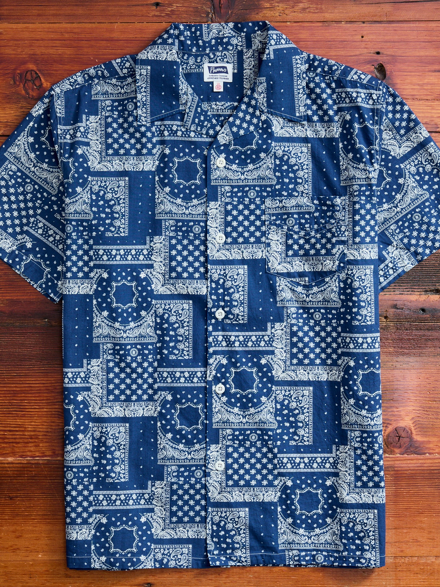 Bassen Hawaiian Shirt in Indigo Bandana