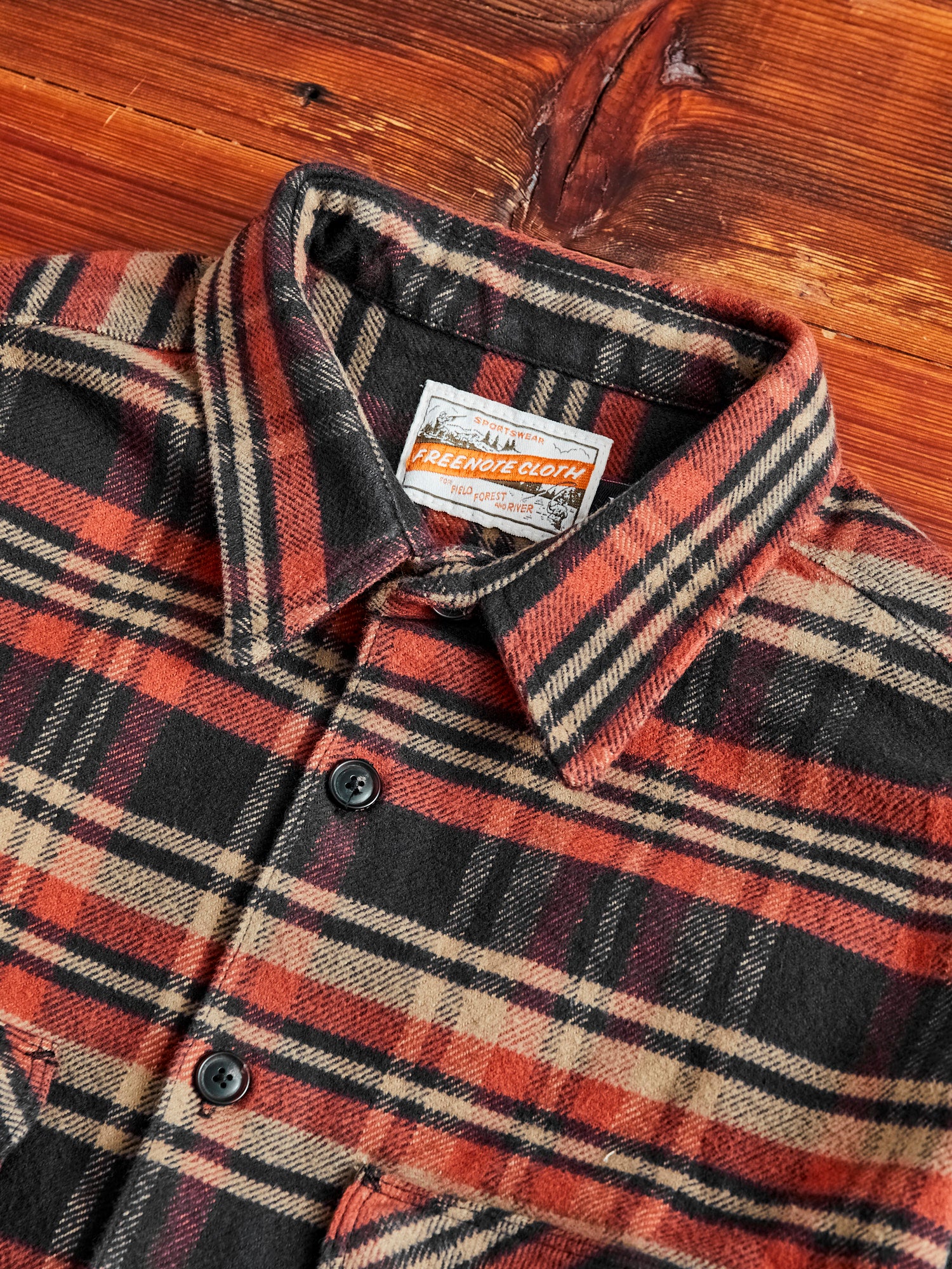 Benson Flannel Work Shirt in Picante - Image 3