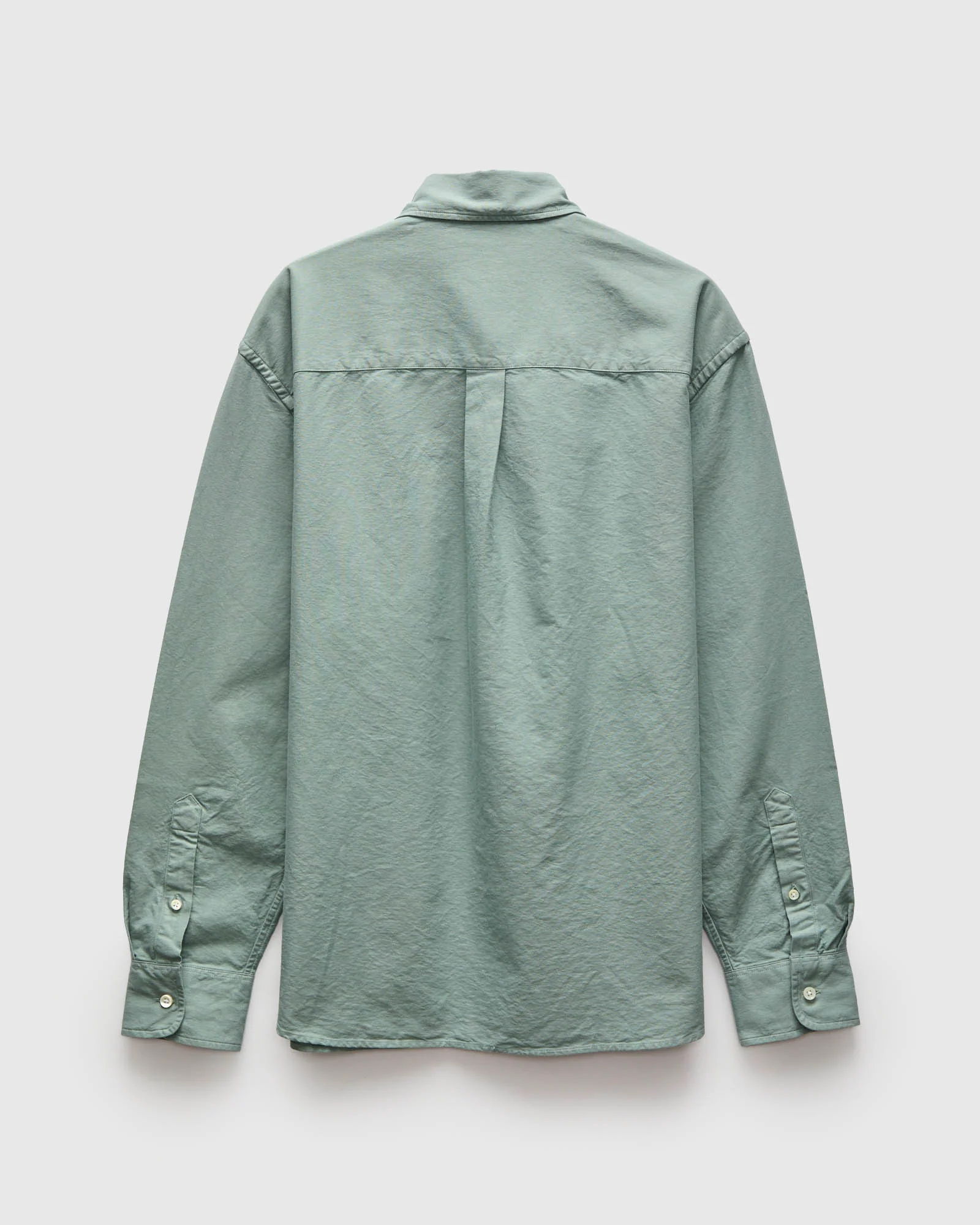 Big Oxford Shirt in Garment Dyed Eucalyptus - Image 3