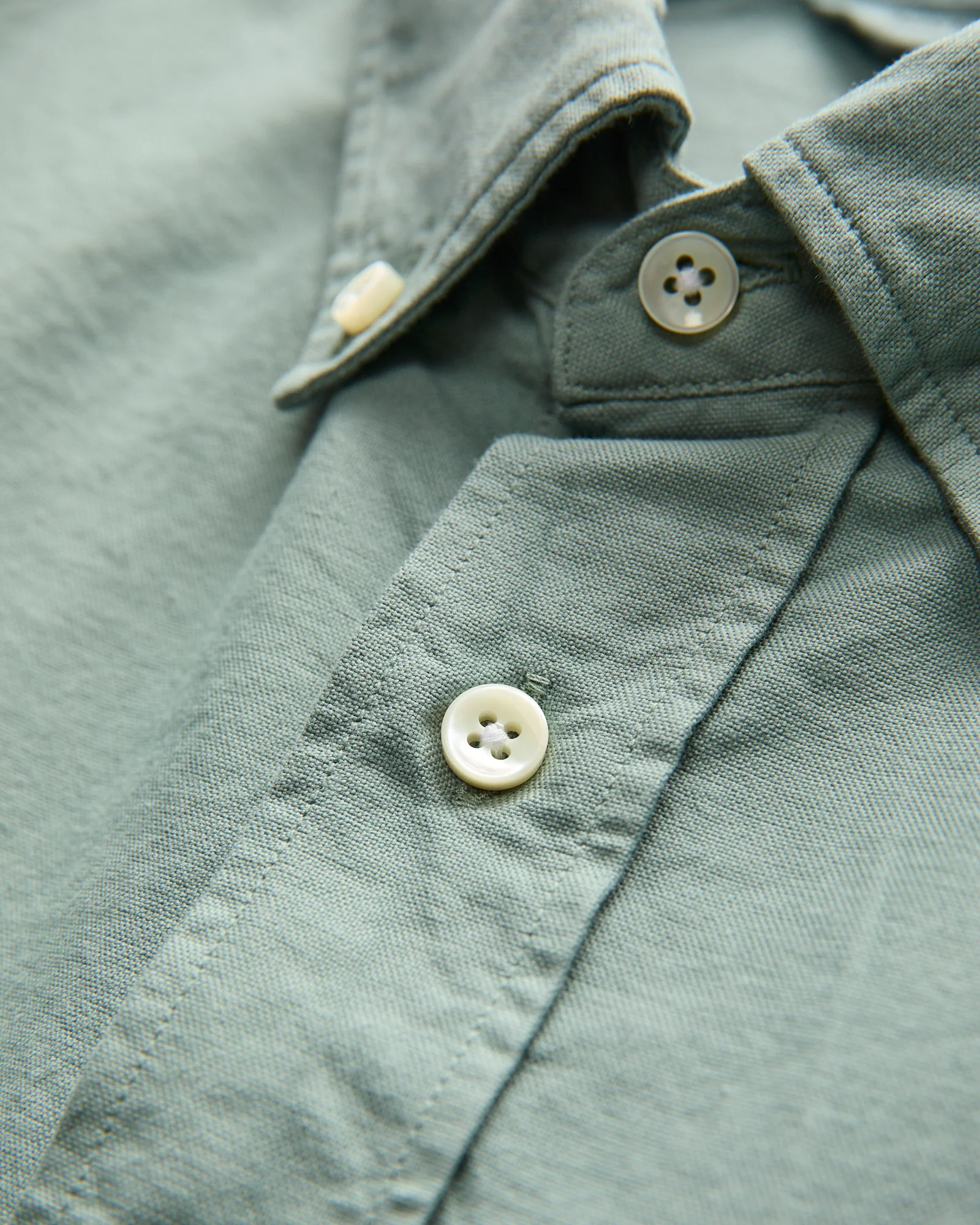 Big Oxford Shirt in Garment Dyed Eucalyptus - Image 5