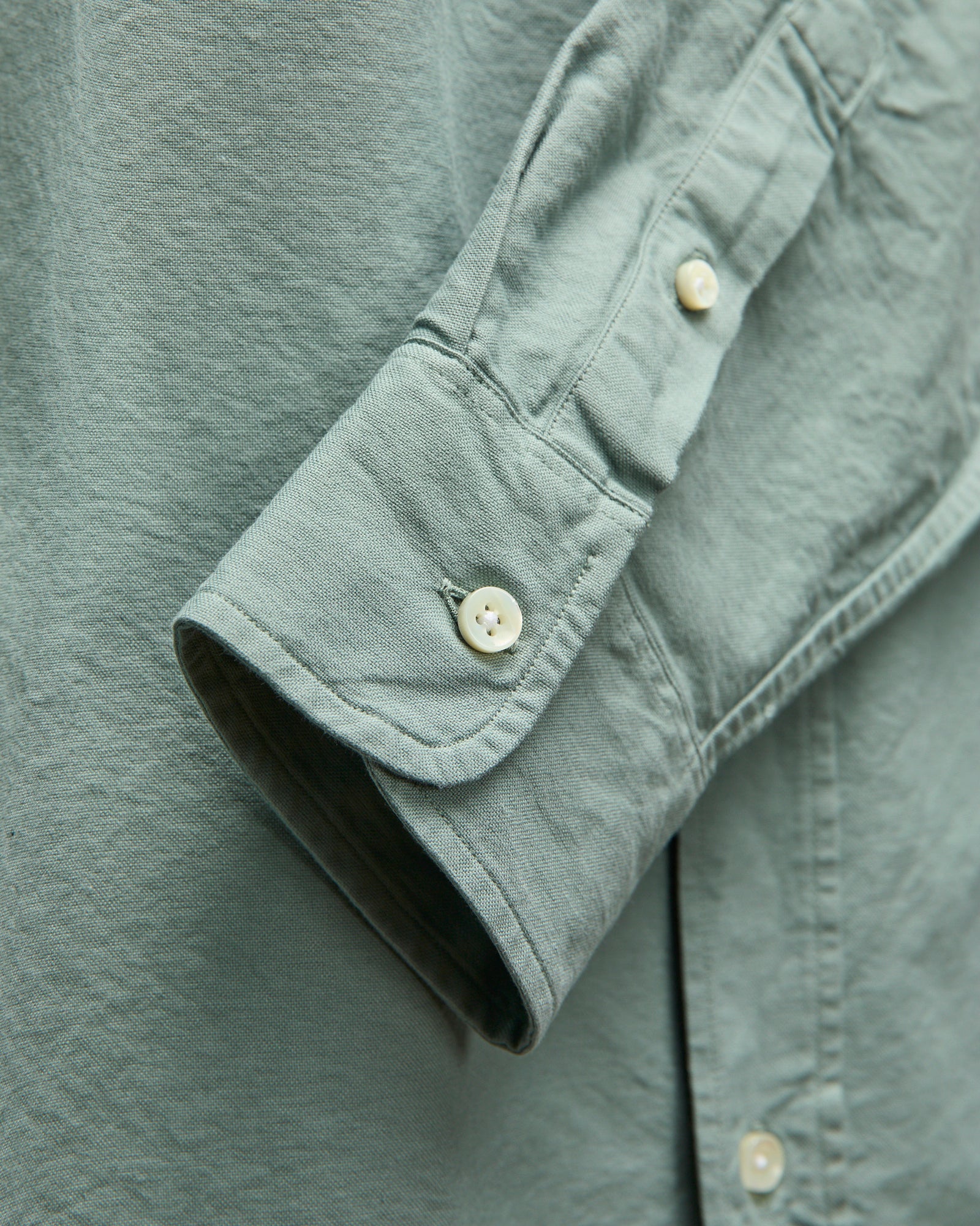 Big Oxford Shirt in Garment Dyed Eucalyptus - Image 6