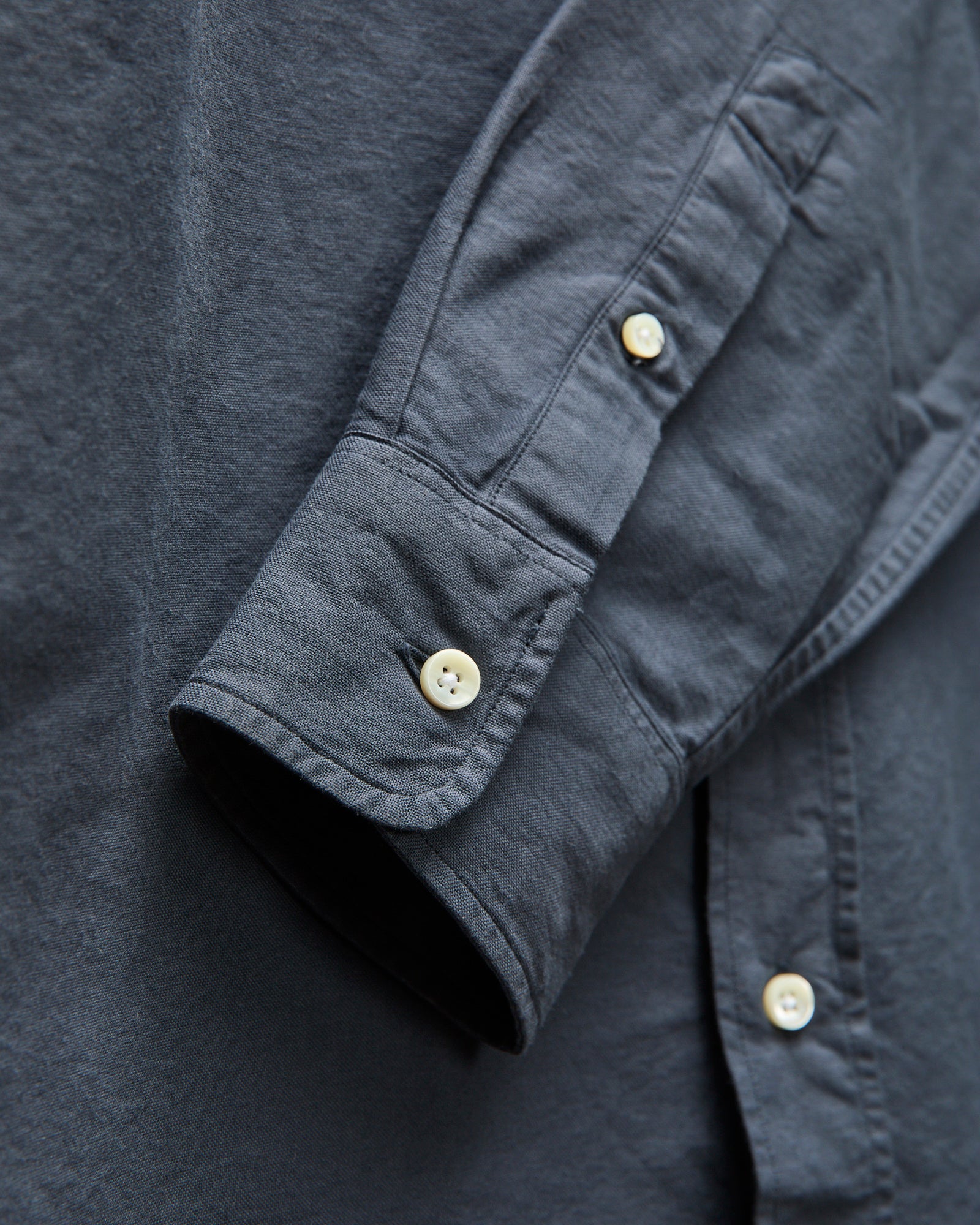 Big Oxford Shirt in Garment Dyed Navy - Image 6