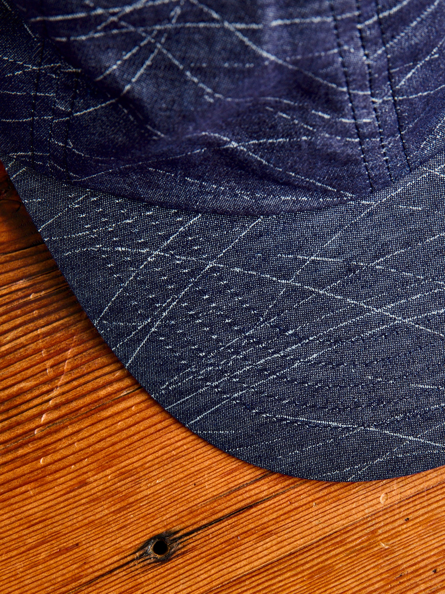 Billowing Wind Jacquard Dad Cap in Indigo - Image 5