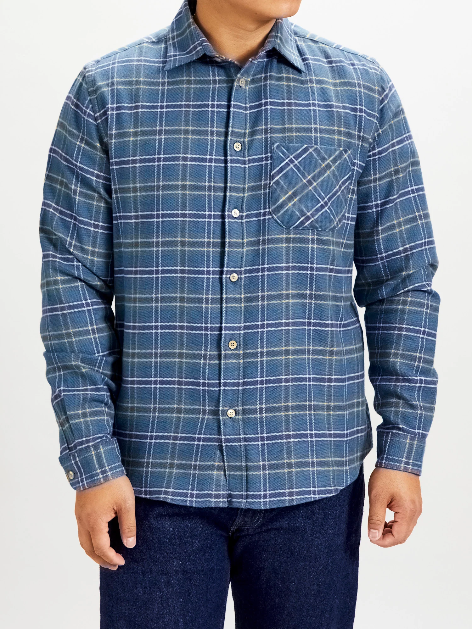 Blue Water Button-Up Shirt in Cerulean - Image 2