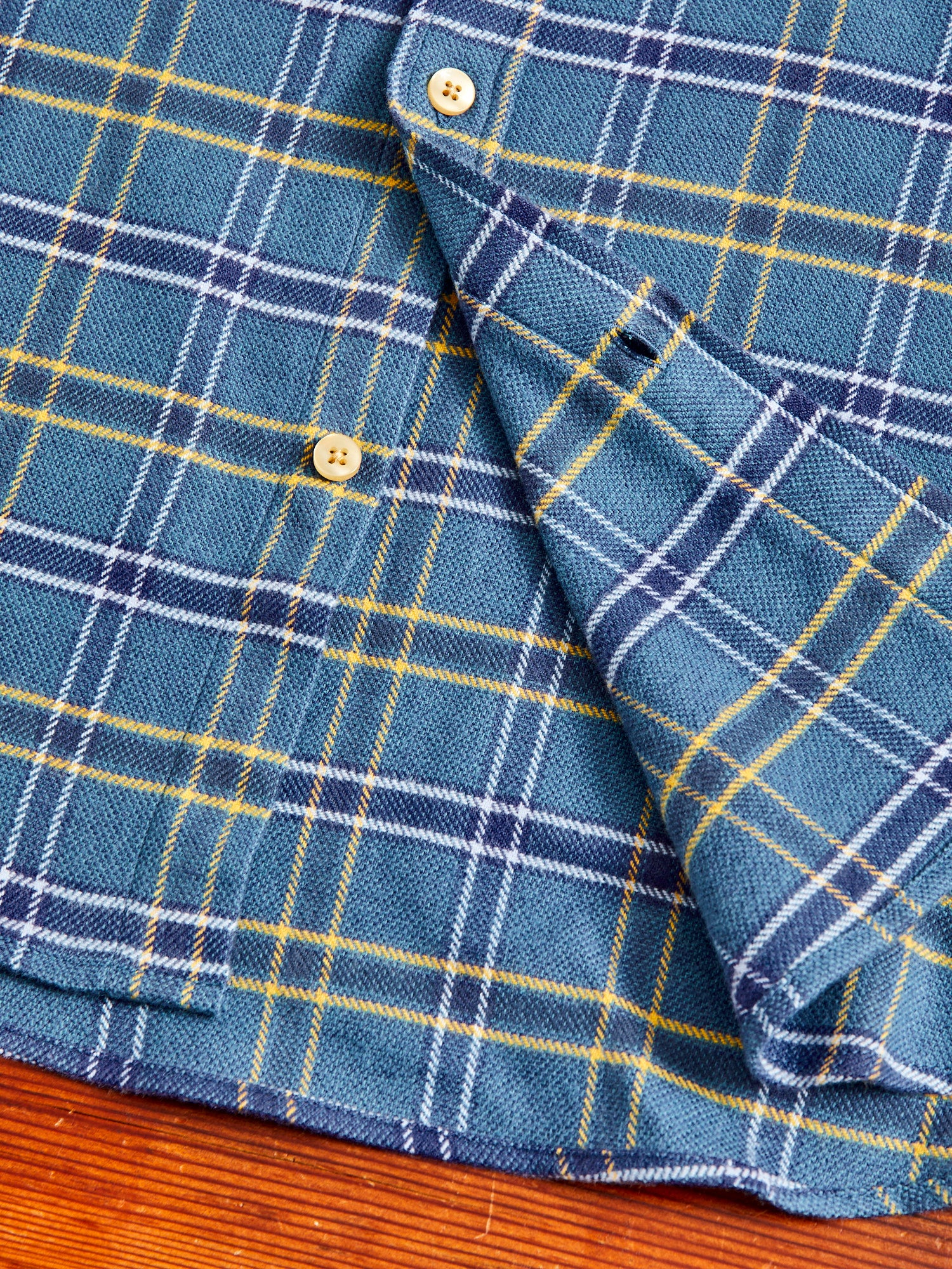 Blue Water Button-Up Shirt in Cerulean - Image 7