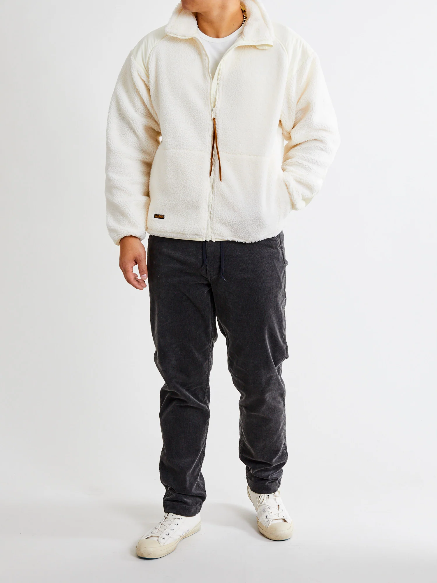 Boa Fleece Jacket in Ecru - Image 11