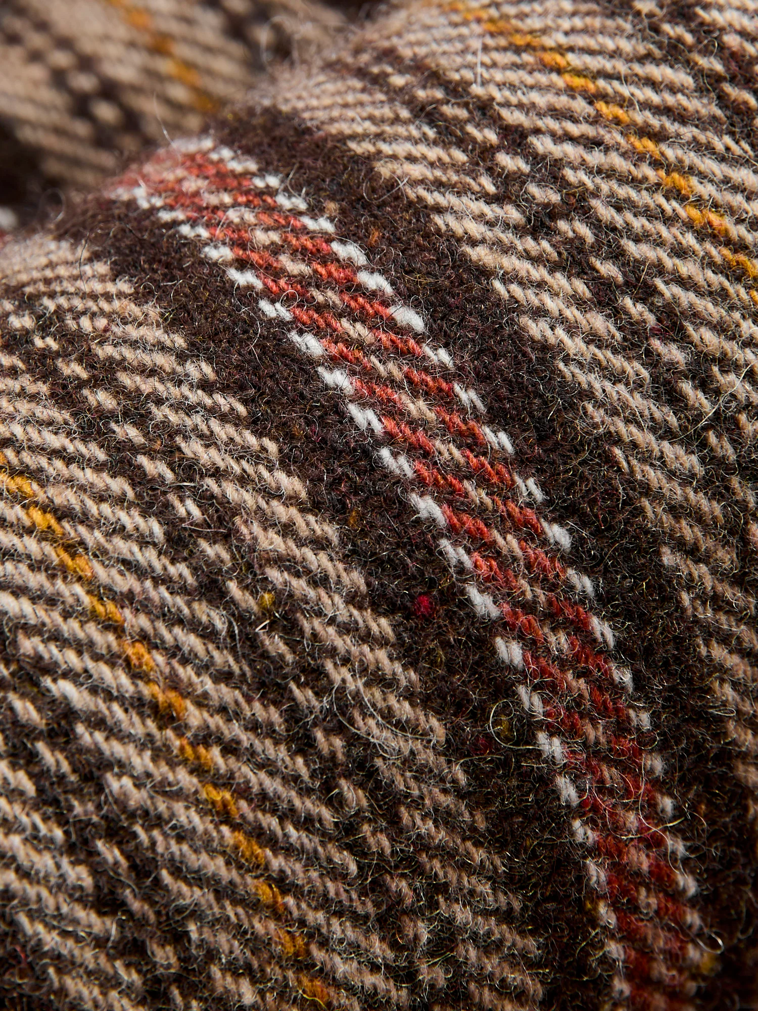 Bodie Wool Shirt in Brown Stripe - Image 8