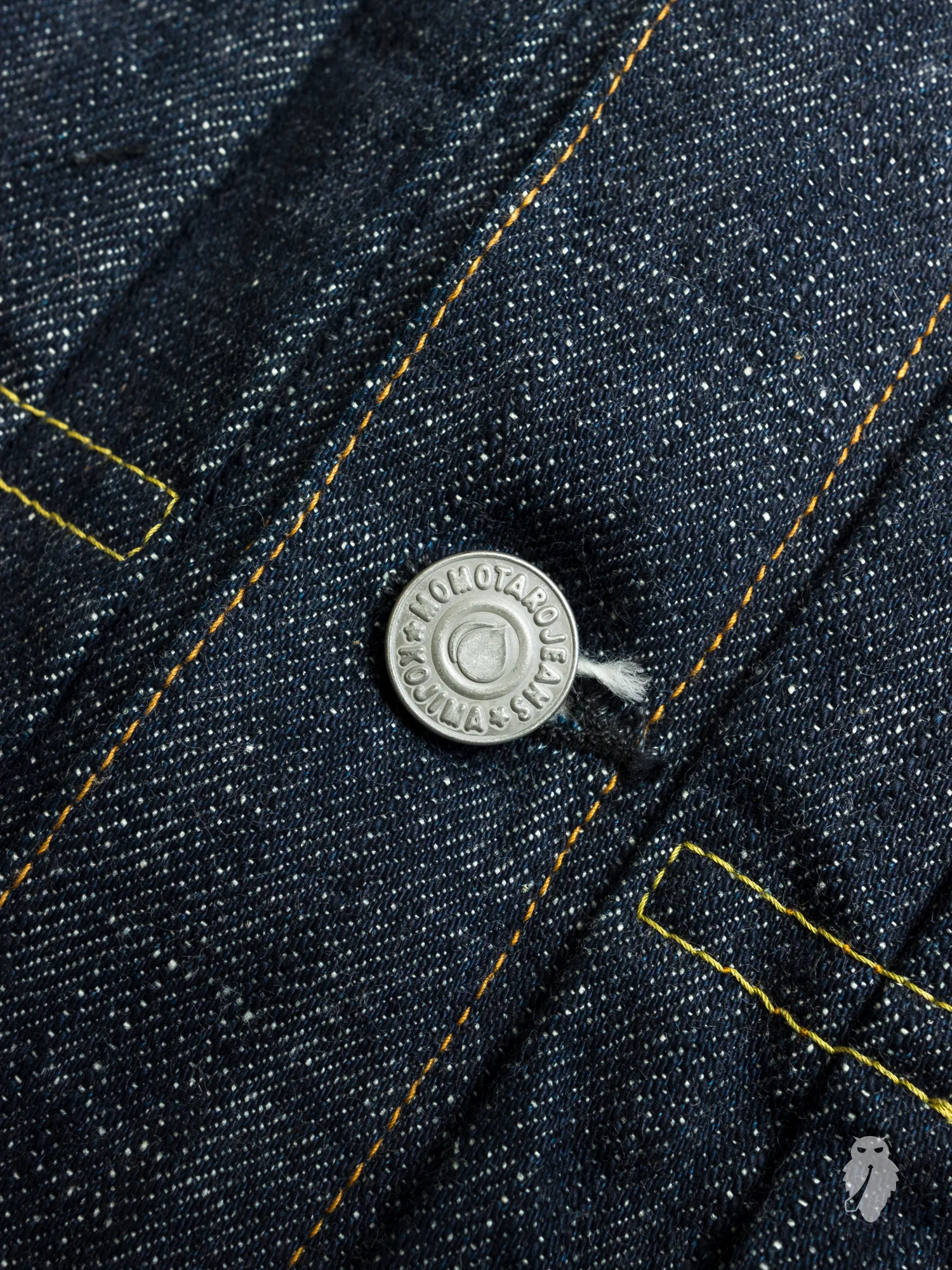 BOM012 "Momotaro x Blue Owl" 15.7oz Selvedge Denim Jacket - Image 7
