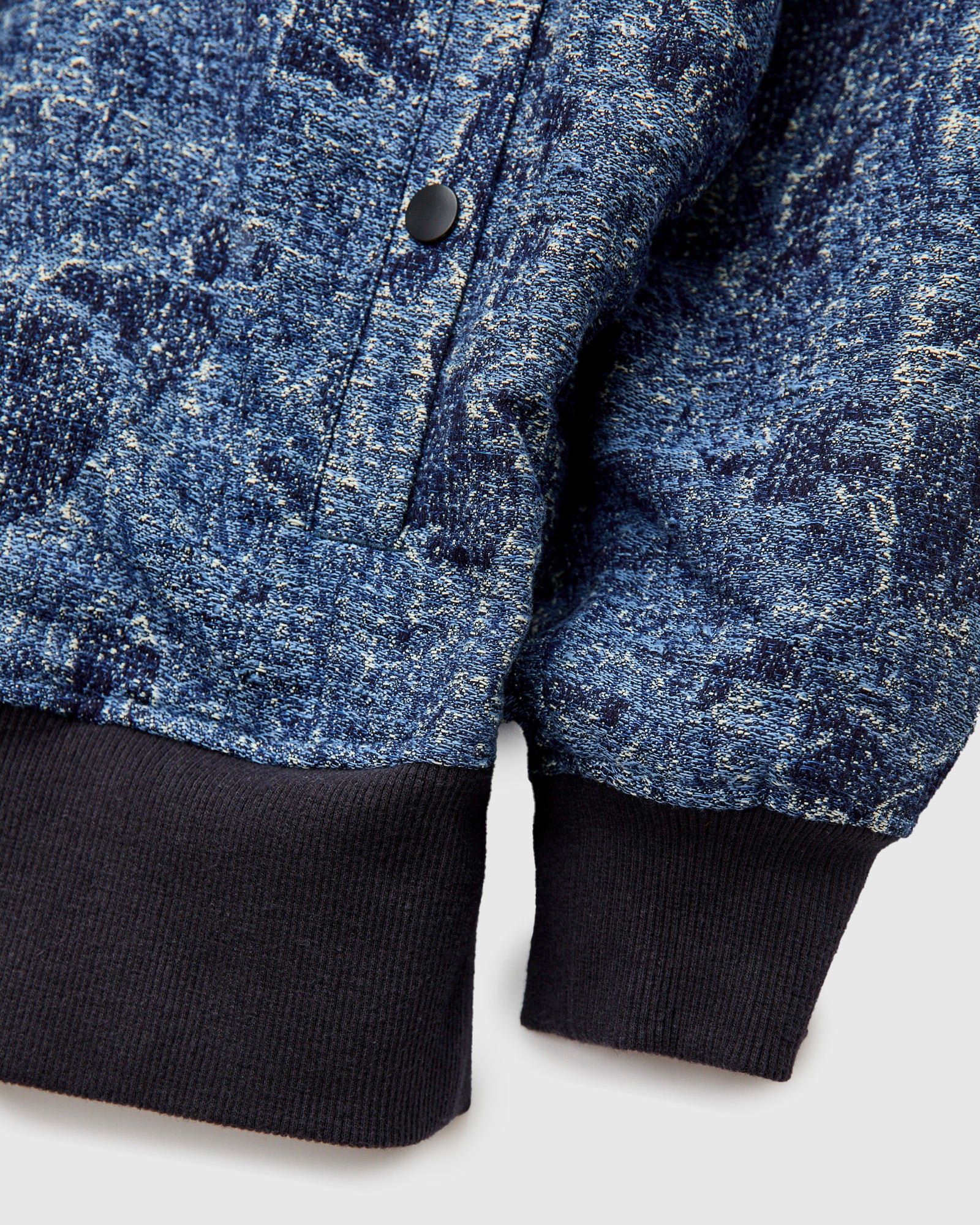 Boro Jacquard Bomber Jacket in Indigo - Image 6