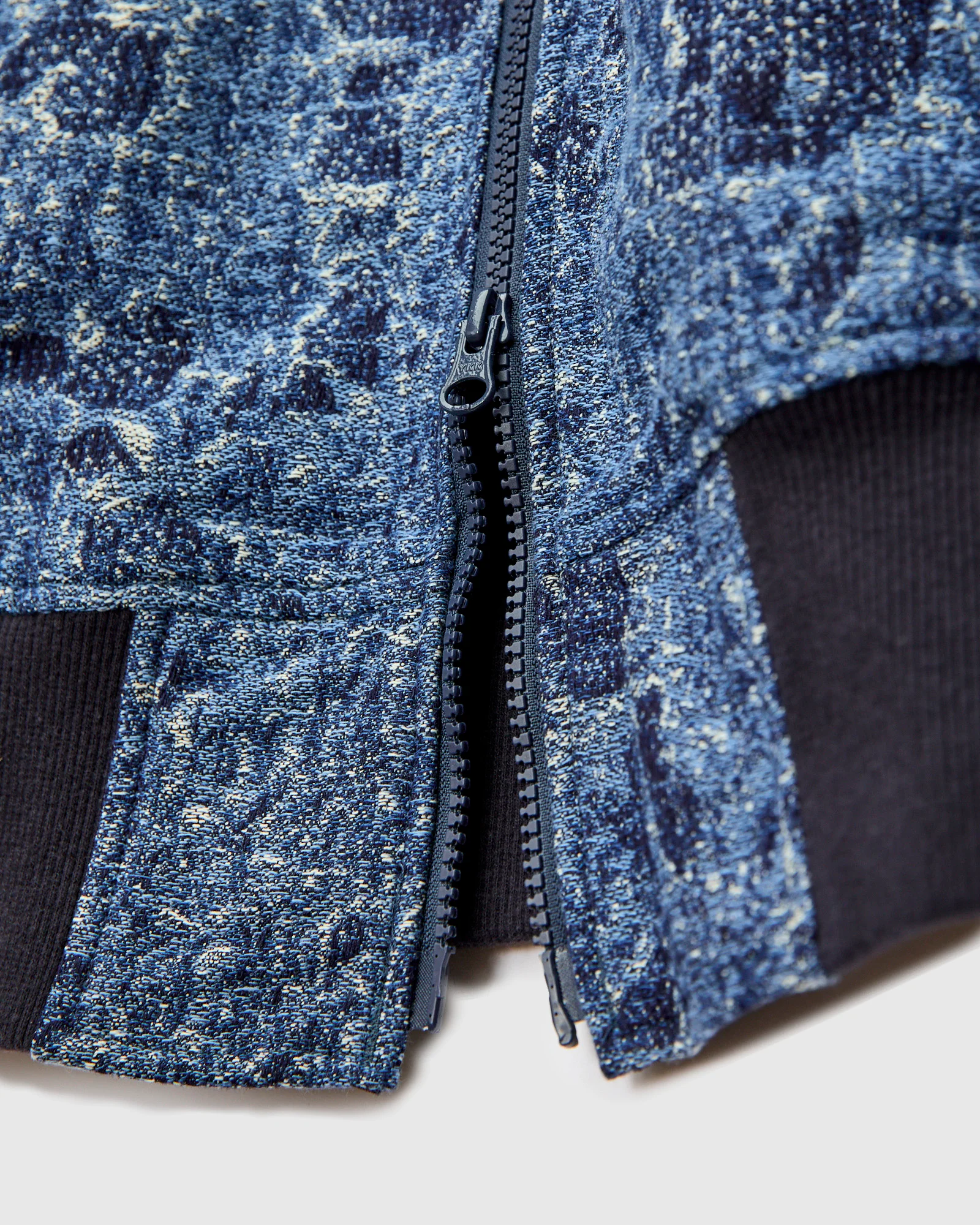 Boro Jacquard Bomber Jacket in Indigo - Image 7