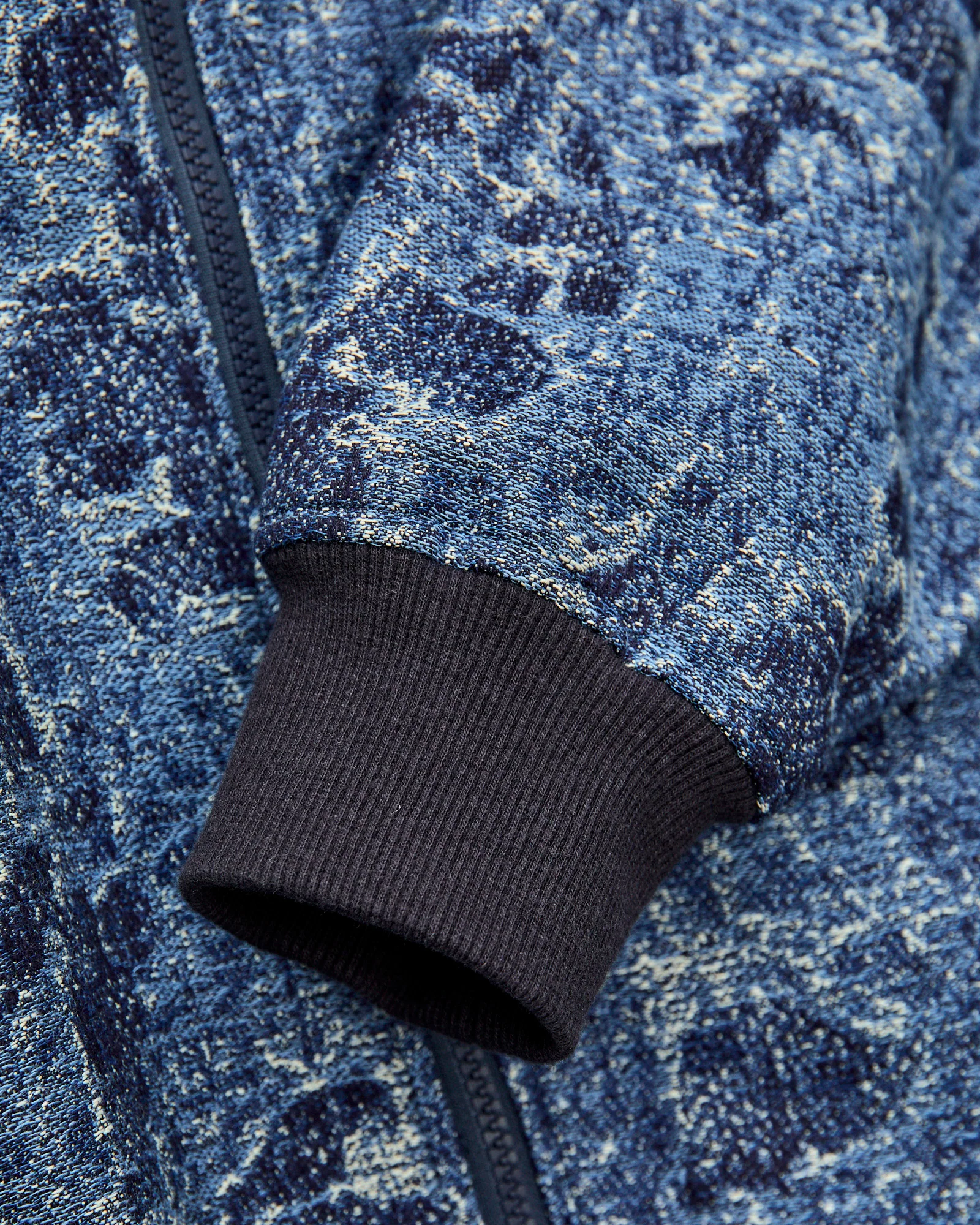 Boro Jacquard Bomber Jacket in Indigo - Image 8