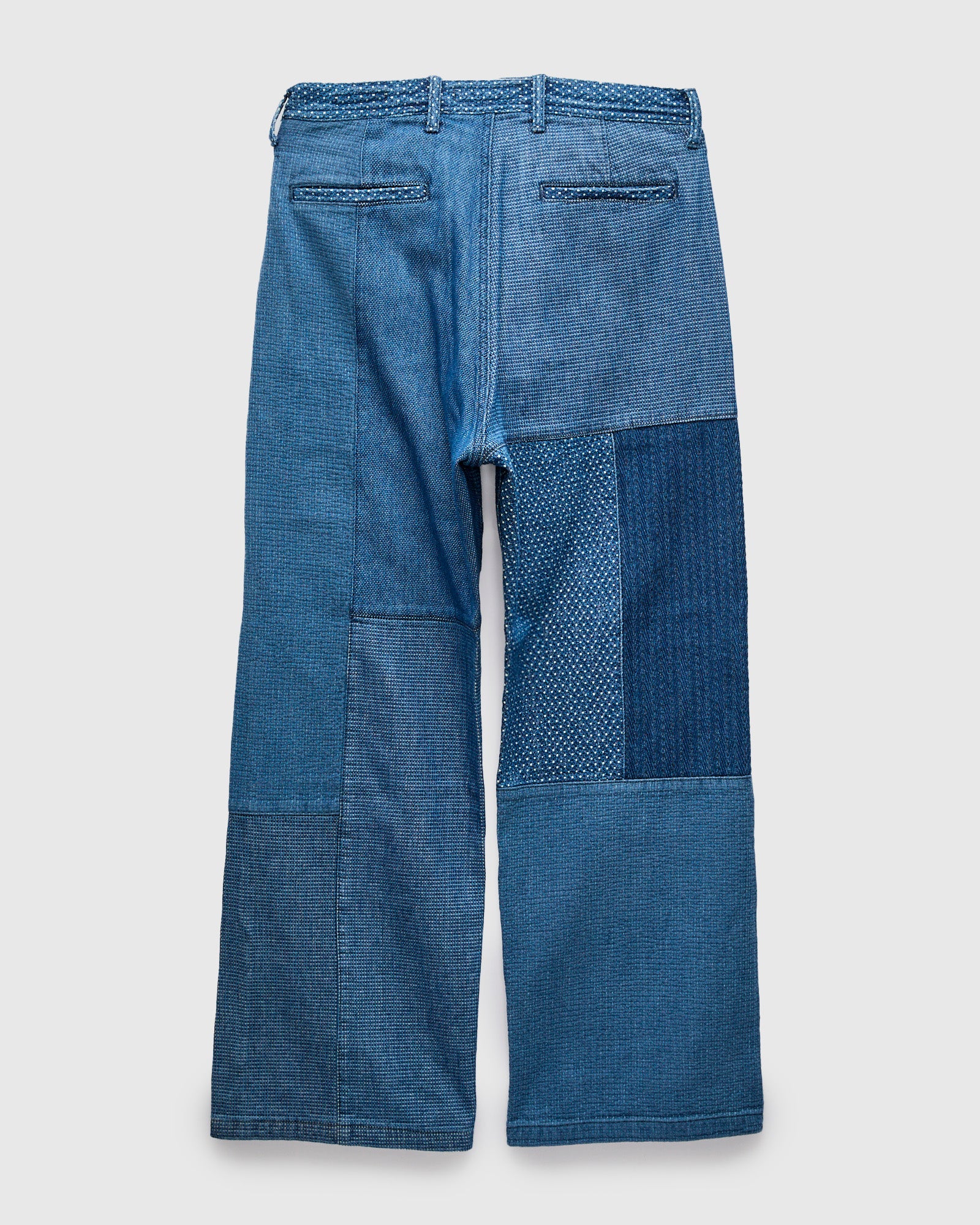 Boro Patchwork Wide Pants in Indigo 3-Year Wash - Image 2