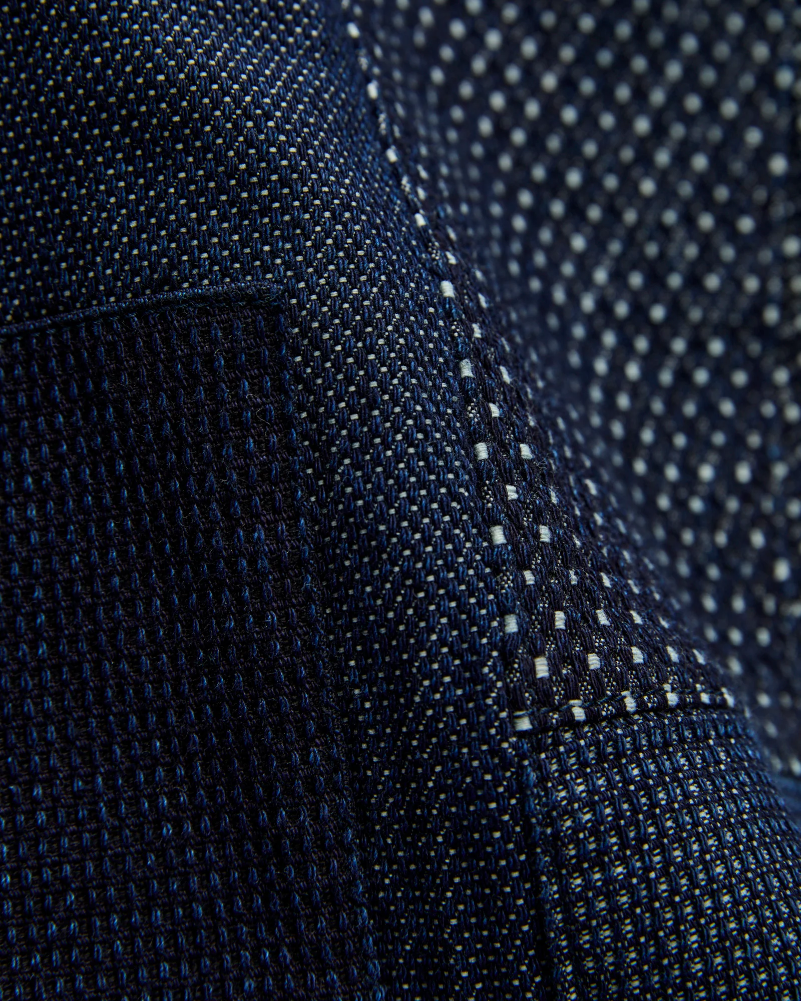 Boro Patchwork Wide Pants in Rinsed Indigo - Image 8