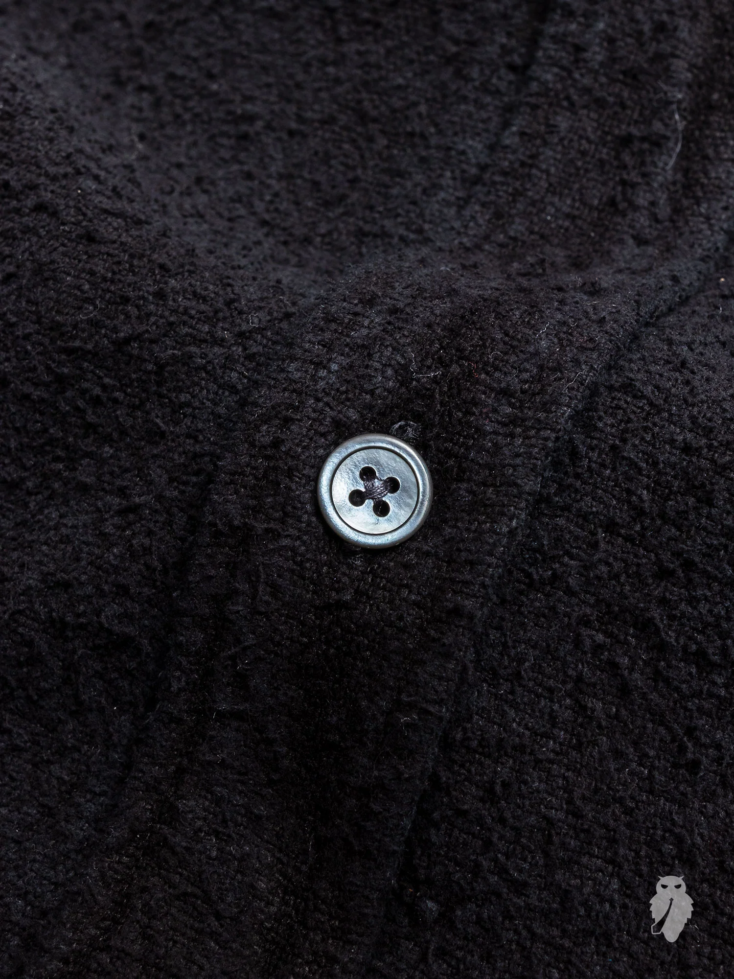 Borrowed Shirt in Washed Black Heavy Noil - Image 6