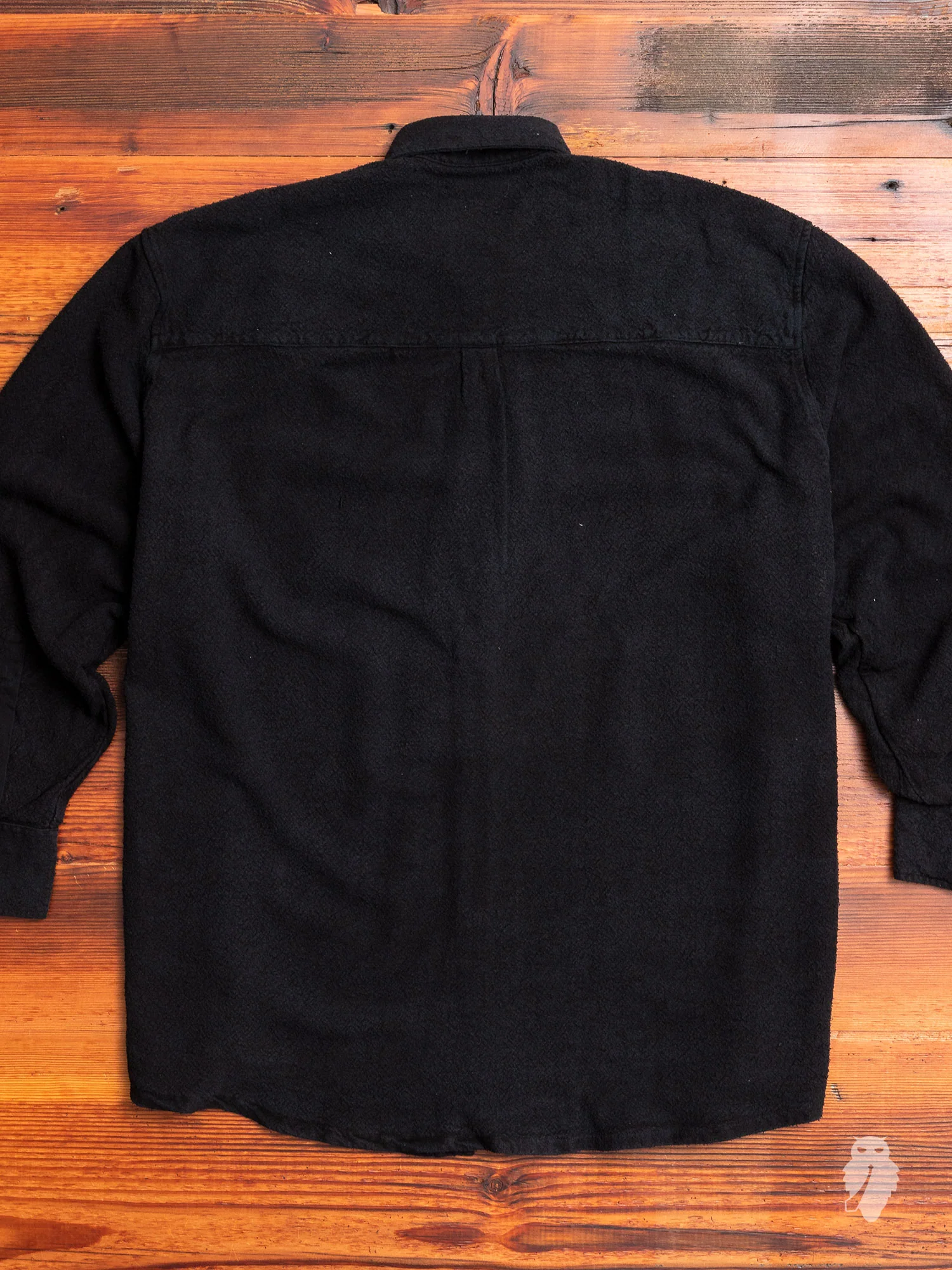 Borrowed Shirt in Washed Black Heavy Noil - Image 9