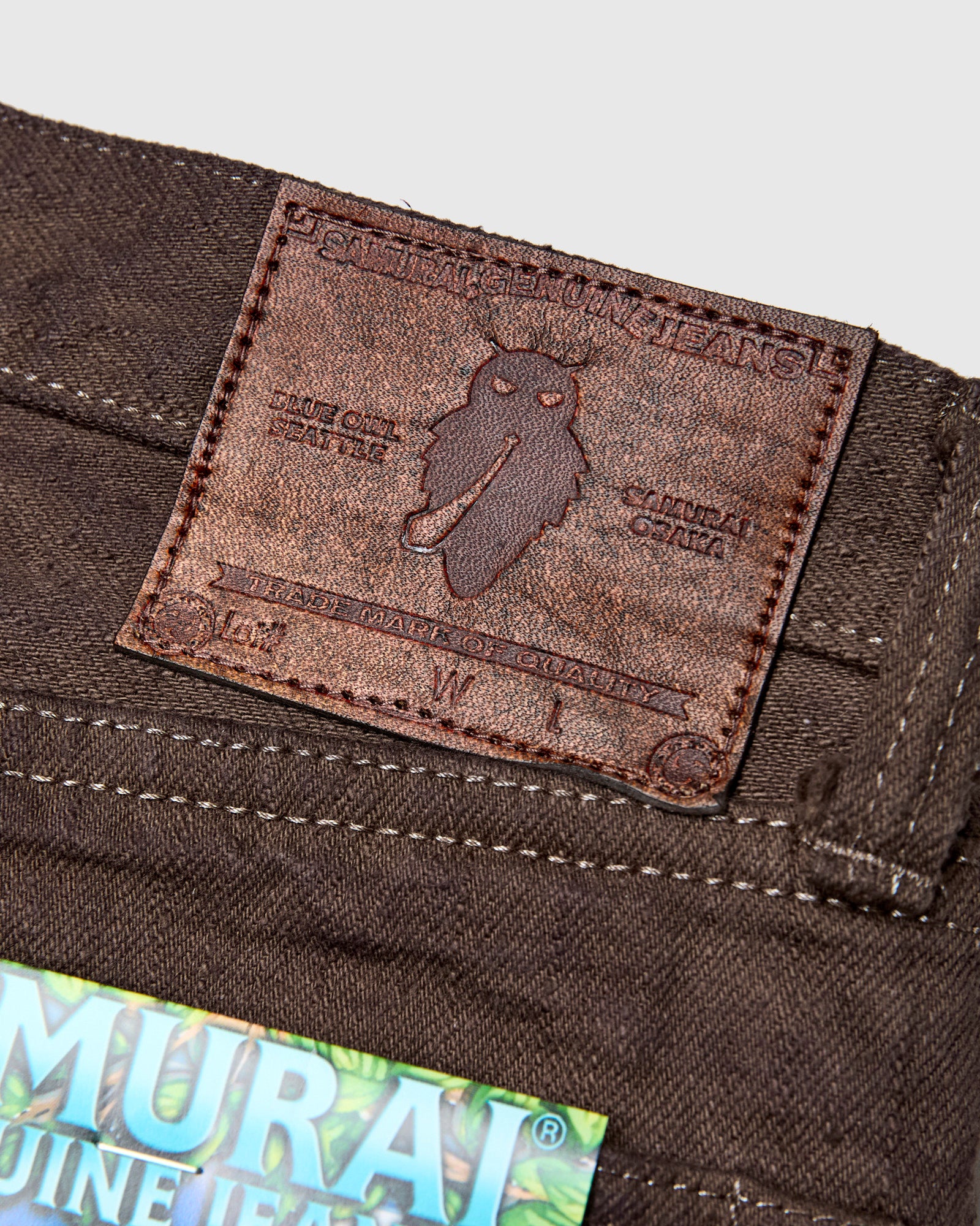 BOS710XX-KU "Shizen" 18oz Kuri Chestnut Selvedge Denim - Slim Straight Fit - Image 5