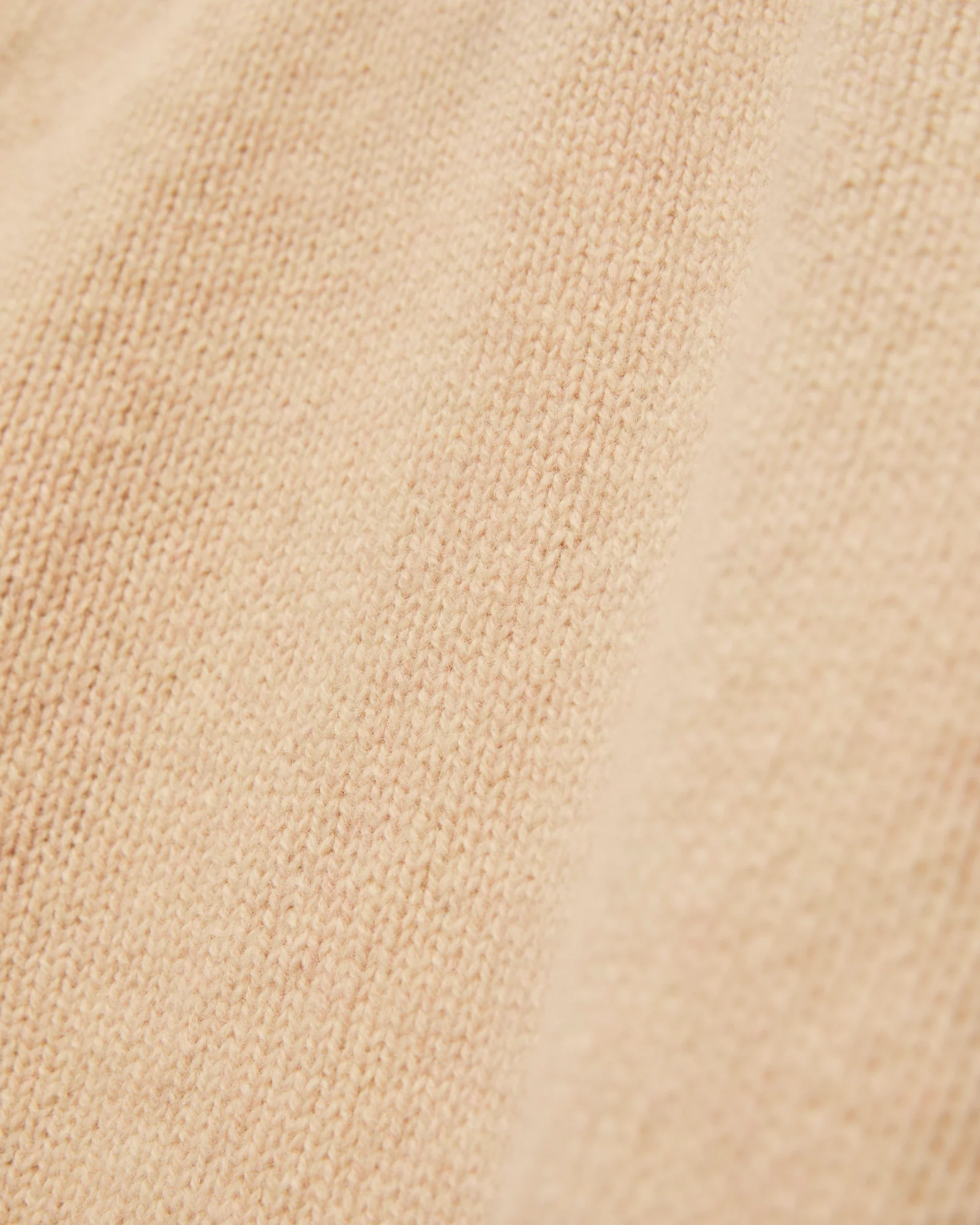 "Boxy Space Knit" Wool Sweater in Almond - Image 2