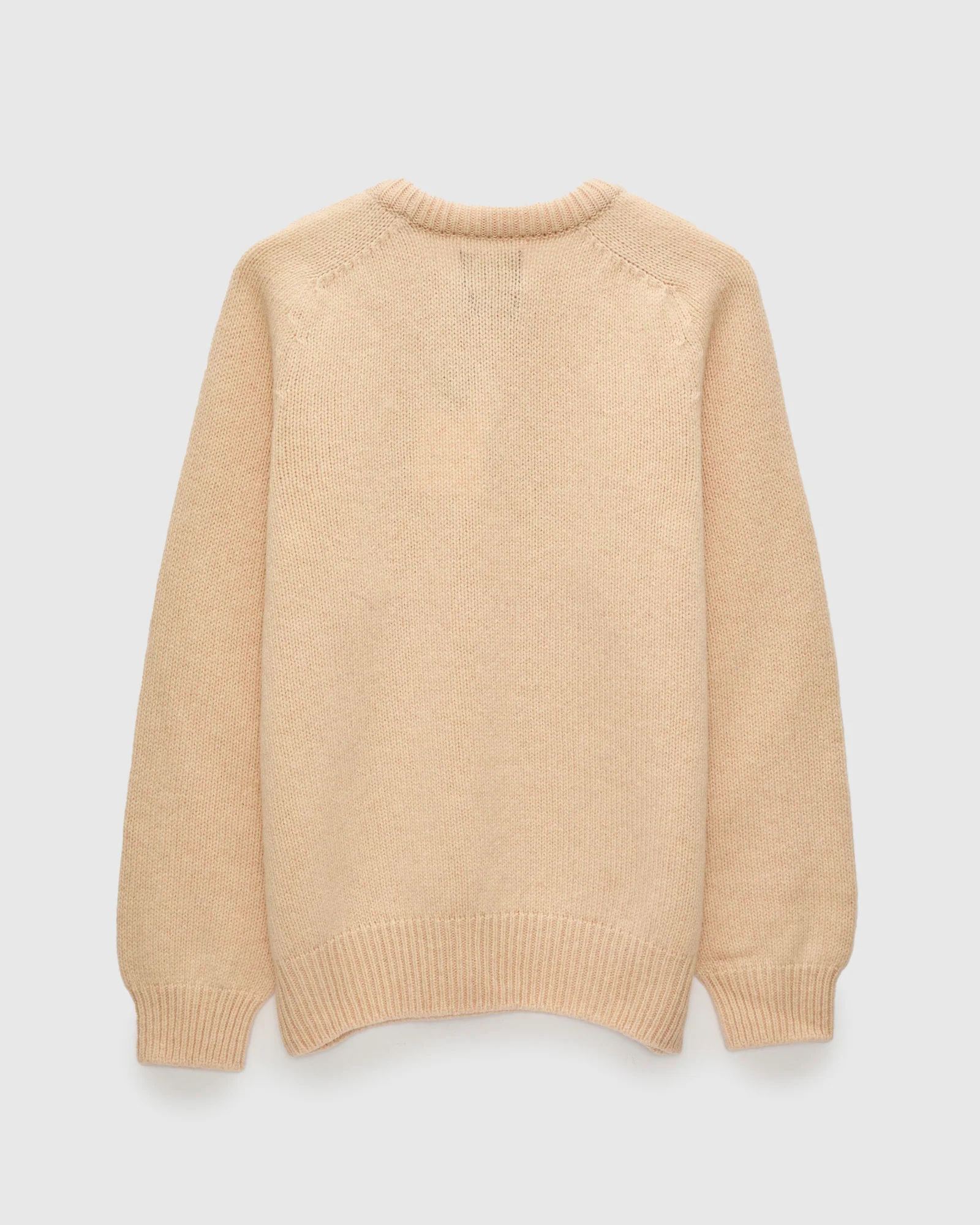 "Boxy Space Knit" Wool Sweater in Almond - Image 3