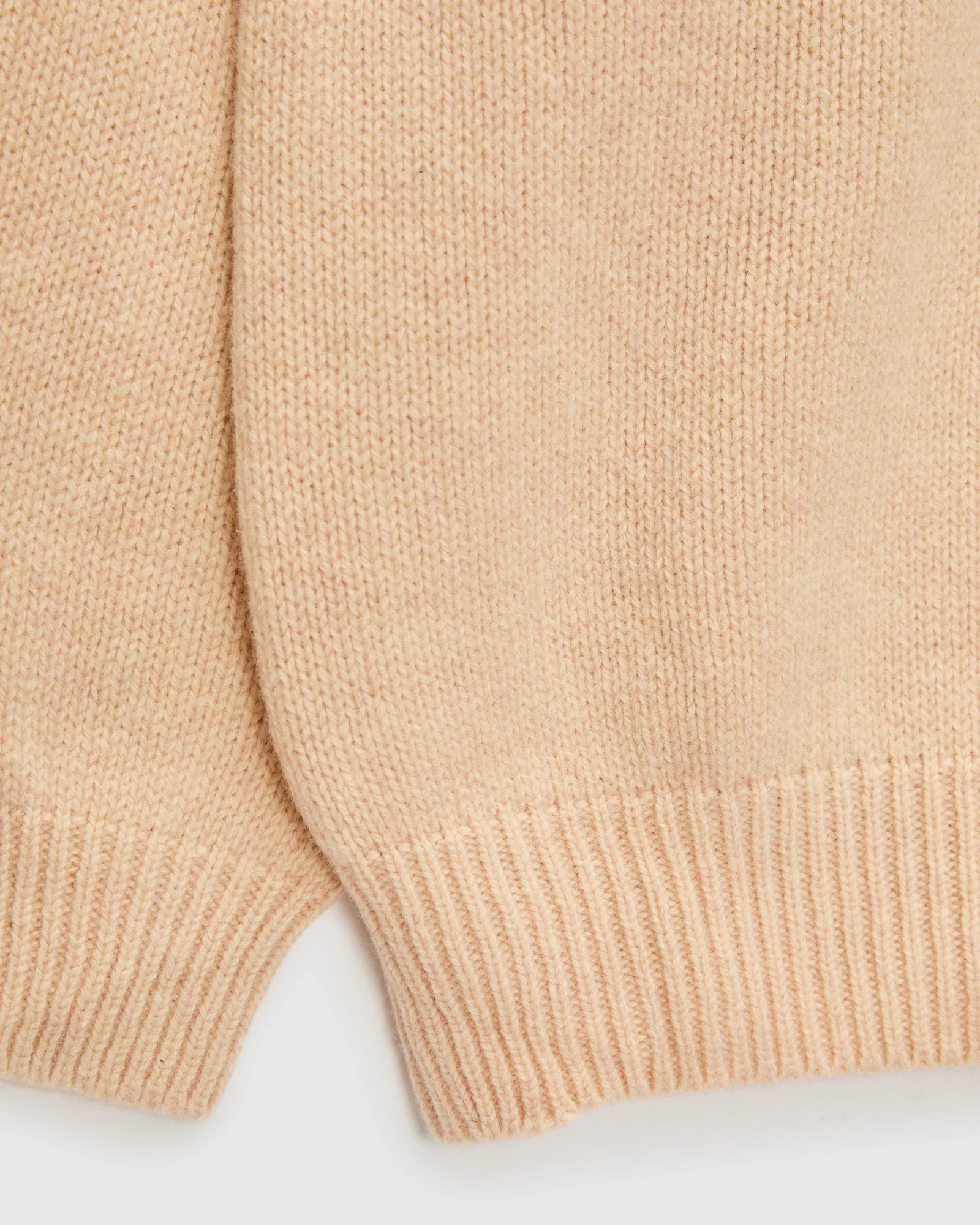 "Boxy Space Knit" Wool Sweater in Almond - Image 6