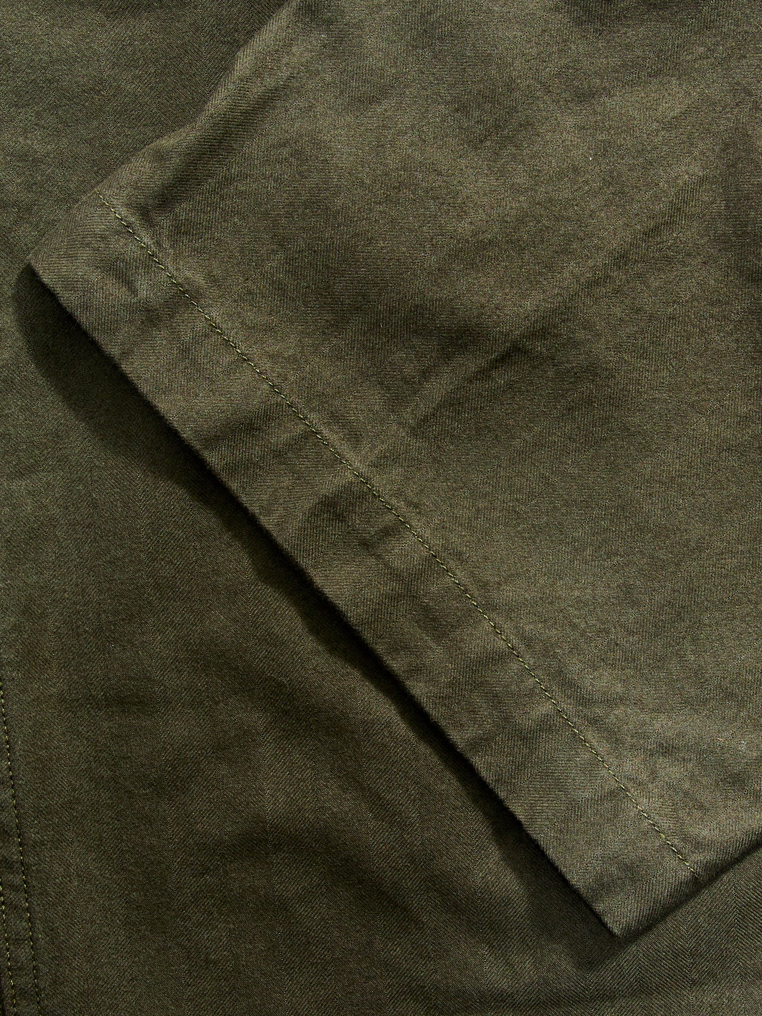 Brushed Herringbone Fatigue Pants in Olive - Image 9