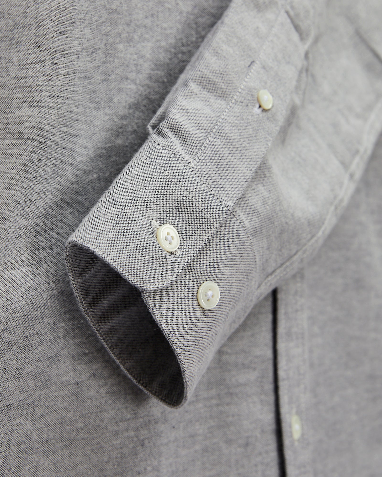 Brushed Oxford Button-Up Shirt in Blue - Image 6