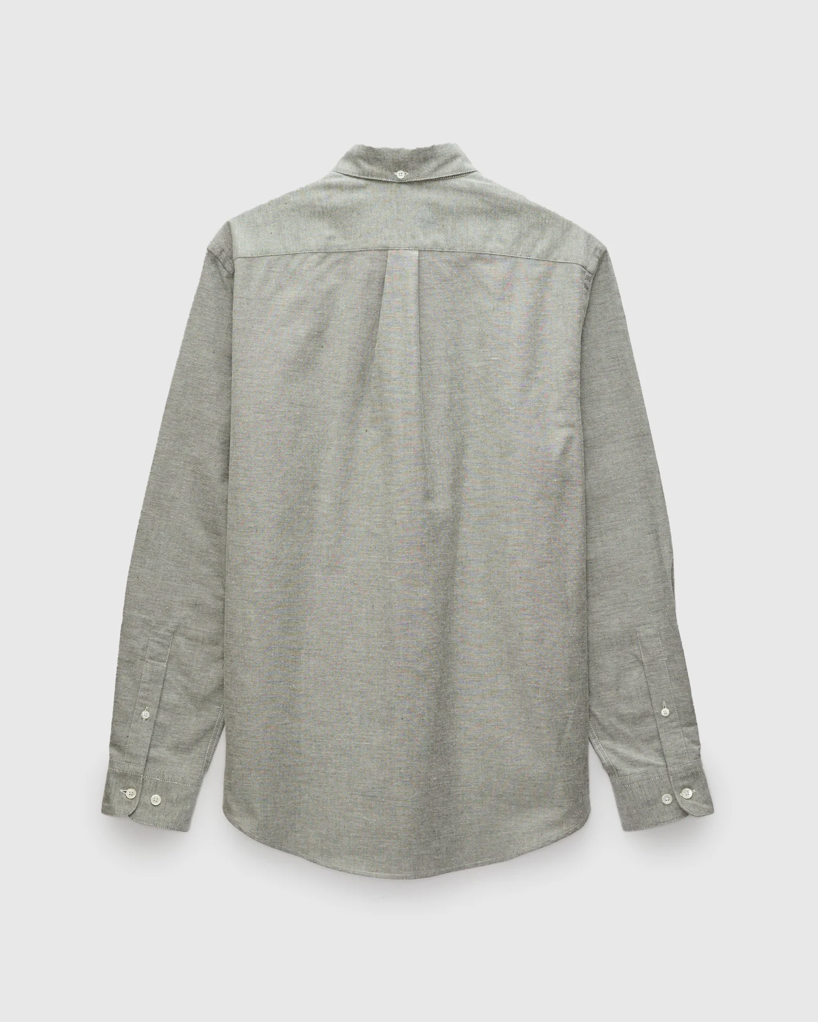 Brushed Oxford Button-Up Shirt in Moss Green - Image 3