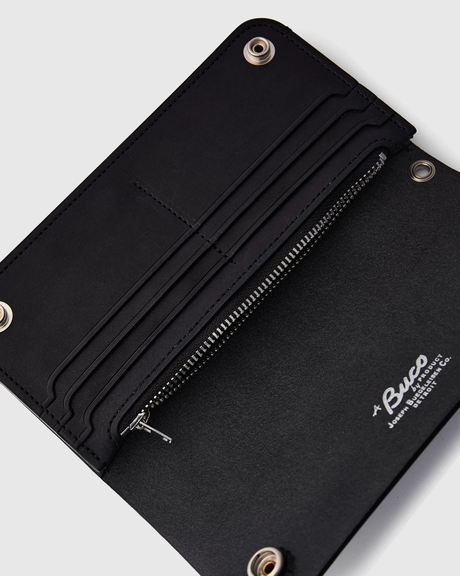 Buco Leather Trucker Wallet in Black - Image 2