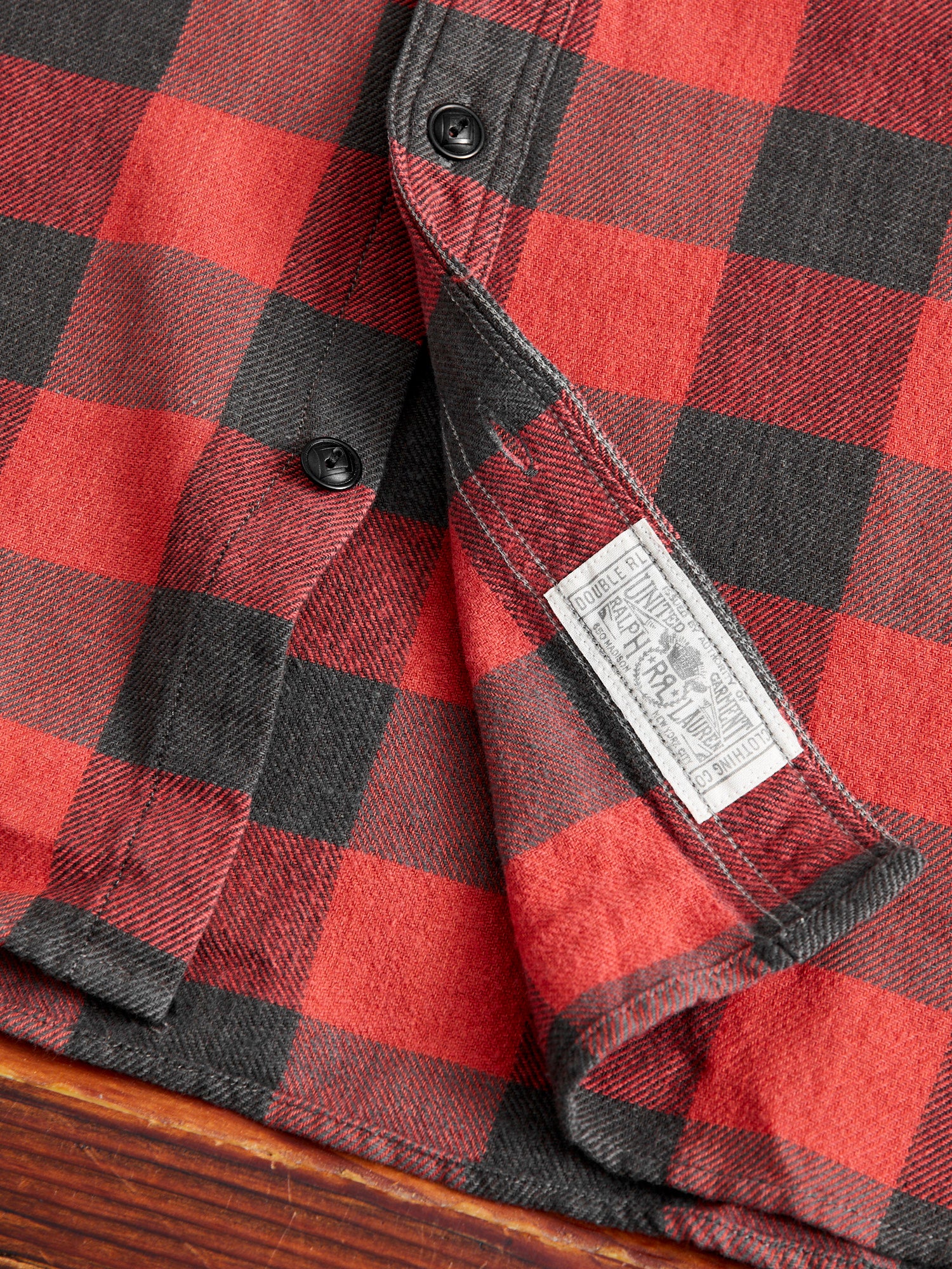 Buffalo Check Work Shirt in Red - Image 8