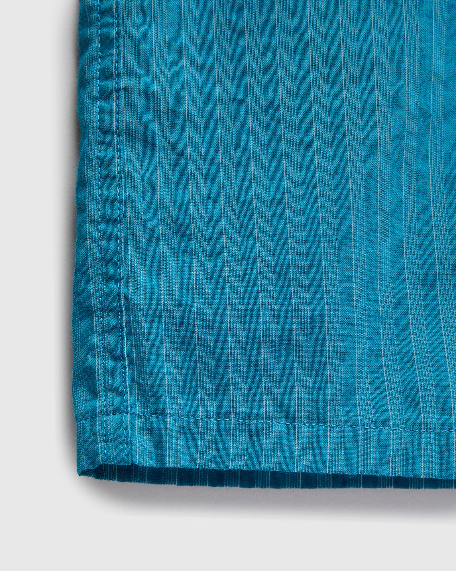 Bumpy Stripe Open Collar Shirt in Blue - Image 6